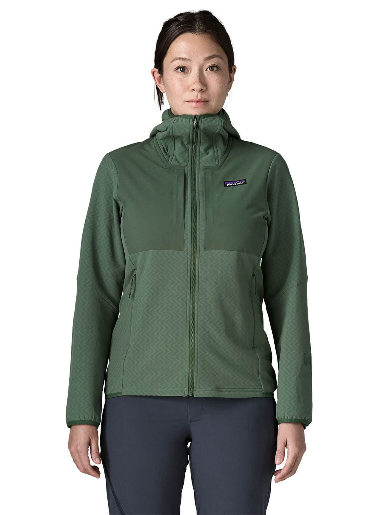Patagonia Women's R2 CrossStrata Hoody - Canopy Green (CNGR) LG