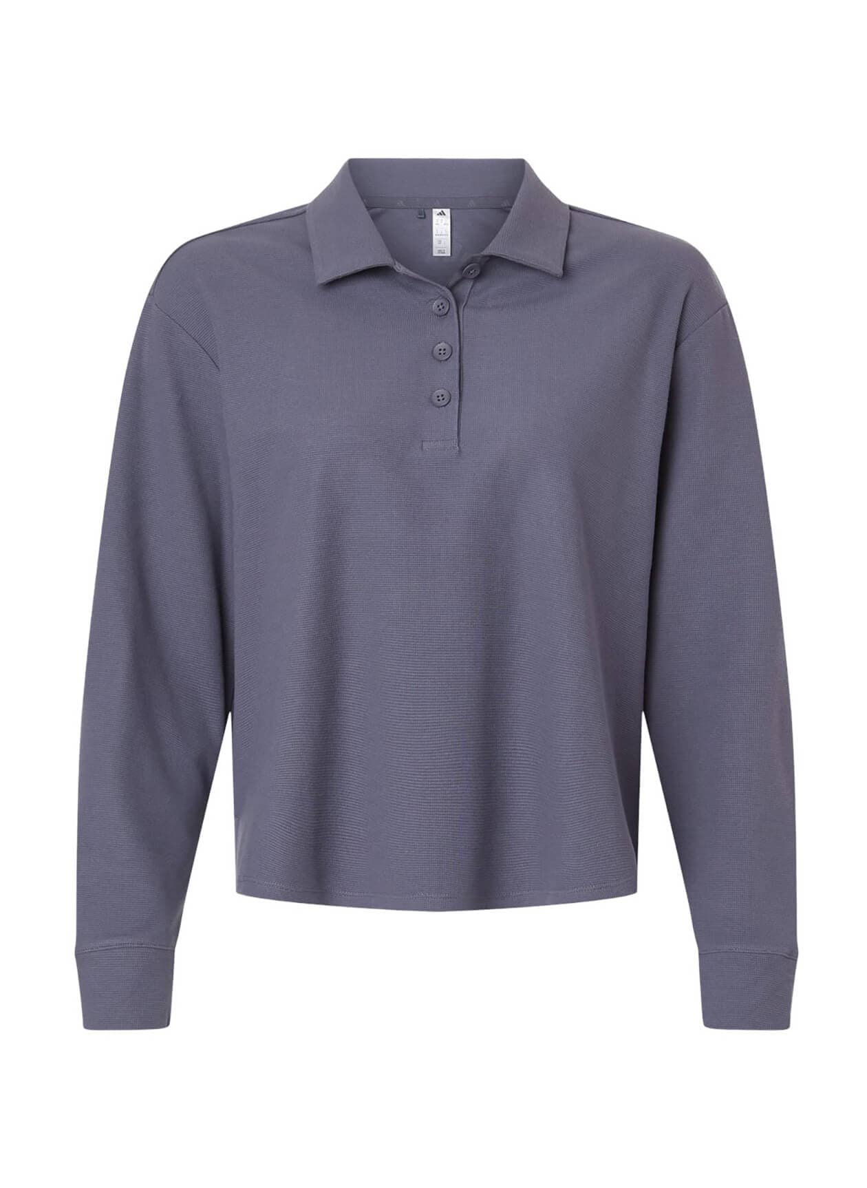 Adidas Women's Beyond Loose Long-Sleeve Polo - Purple LG