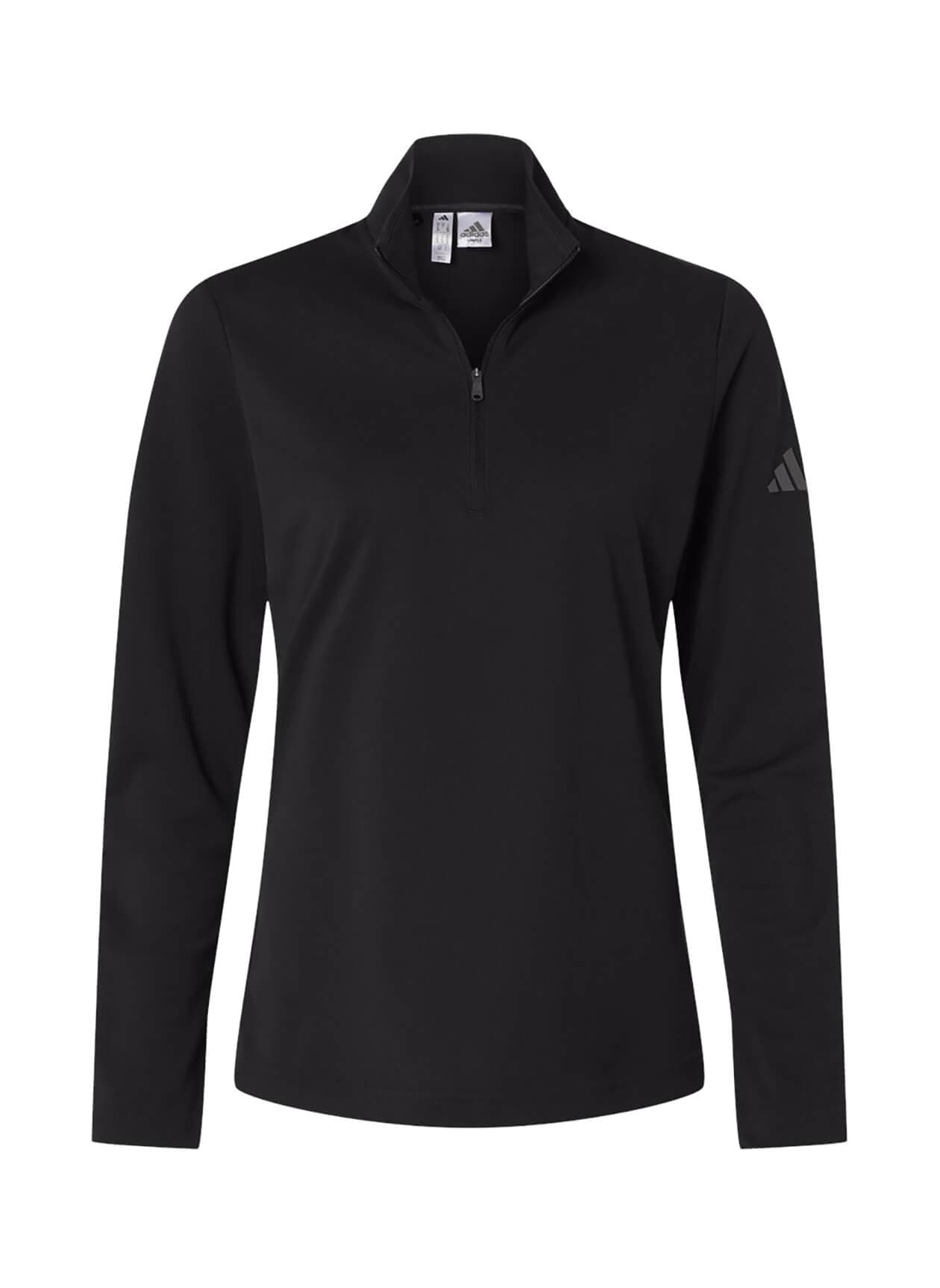 Adidas Women's Lightweight Quarter-Zip F26 - Black (BLK) 3XL