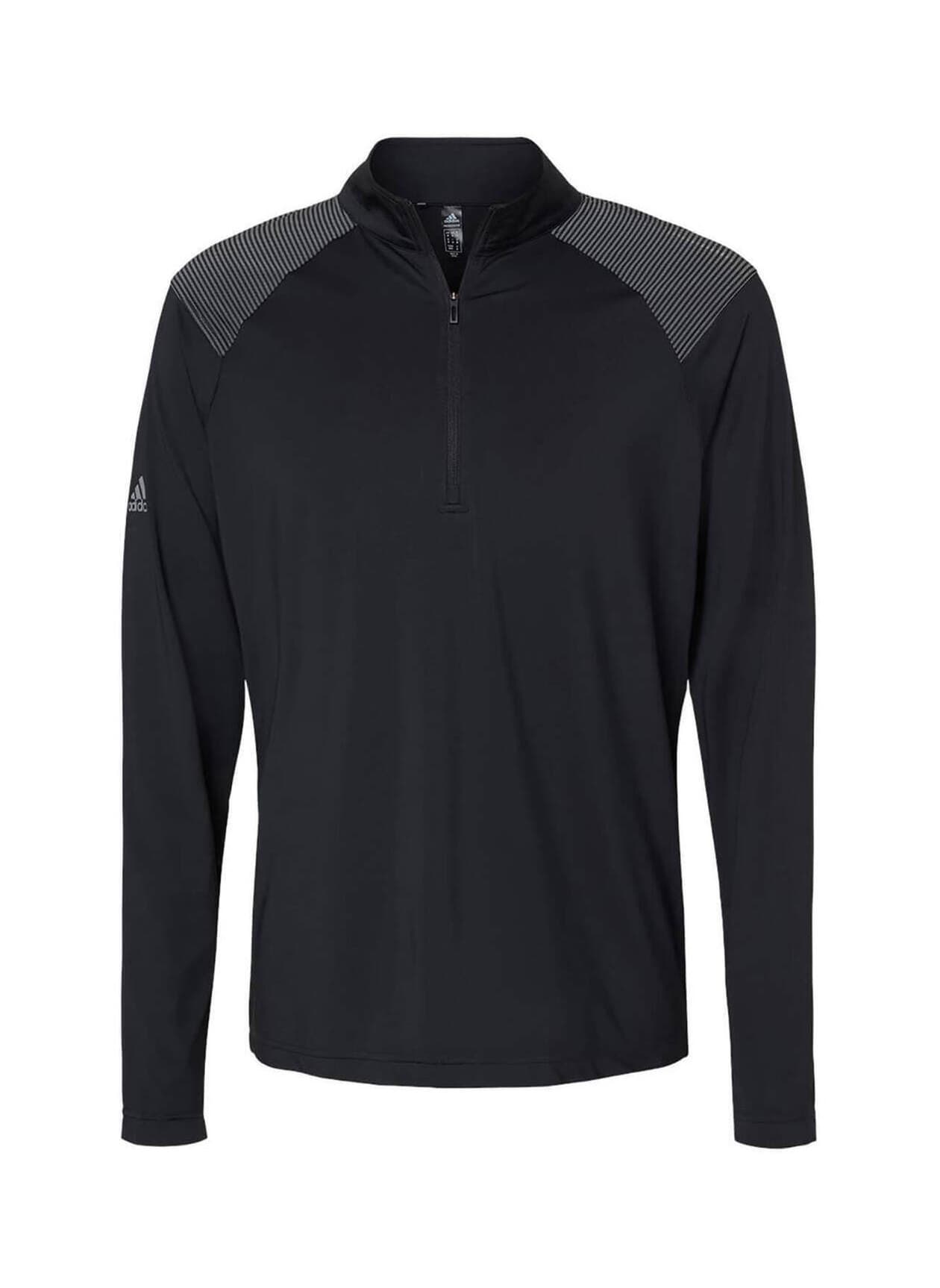 Adidas Men's Shoulder Stripe Quarter-Zip - Black 3XL