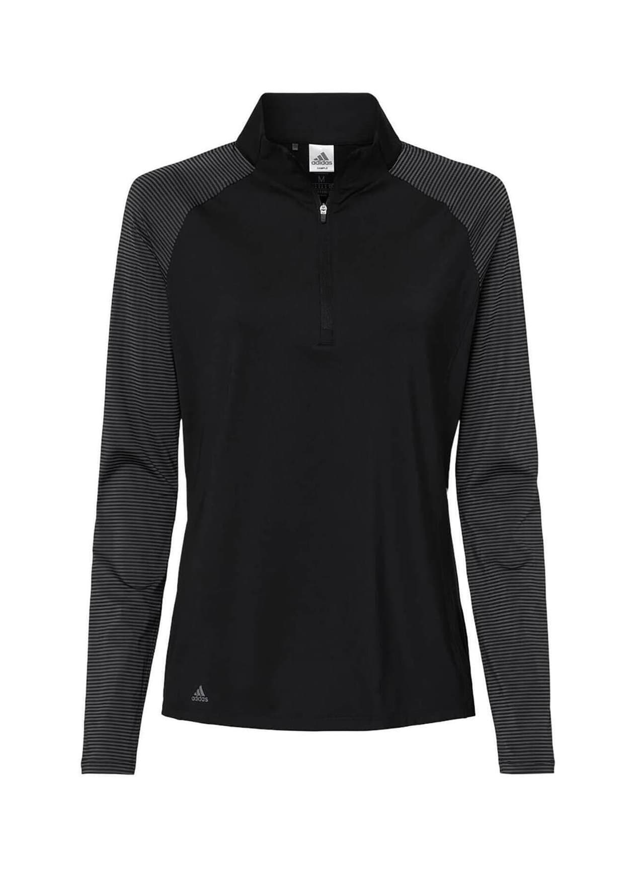 Adidas Women's Stripe Block Quarter-Zip - Black 3XL