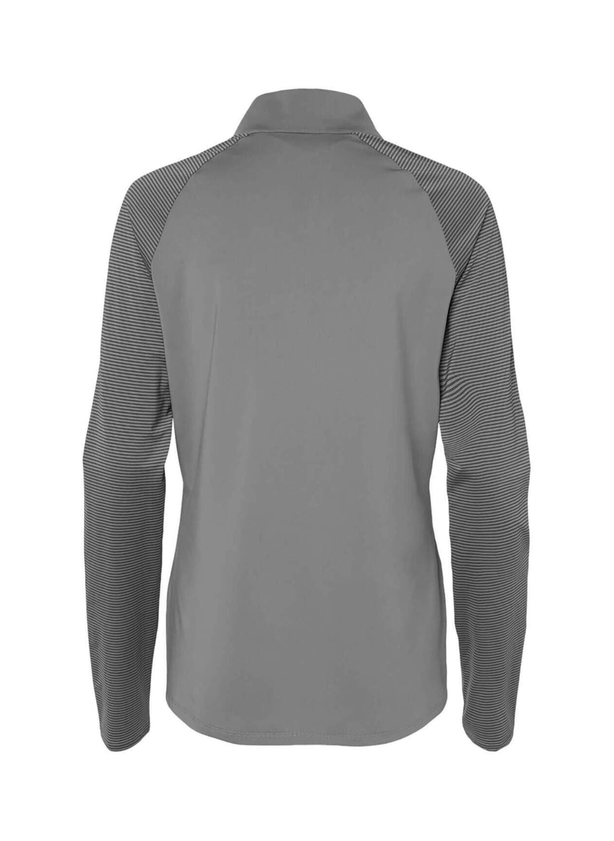 Adidas Women's Stripe Block Quarter-Zip - Dark Grey 3XL