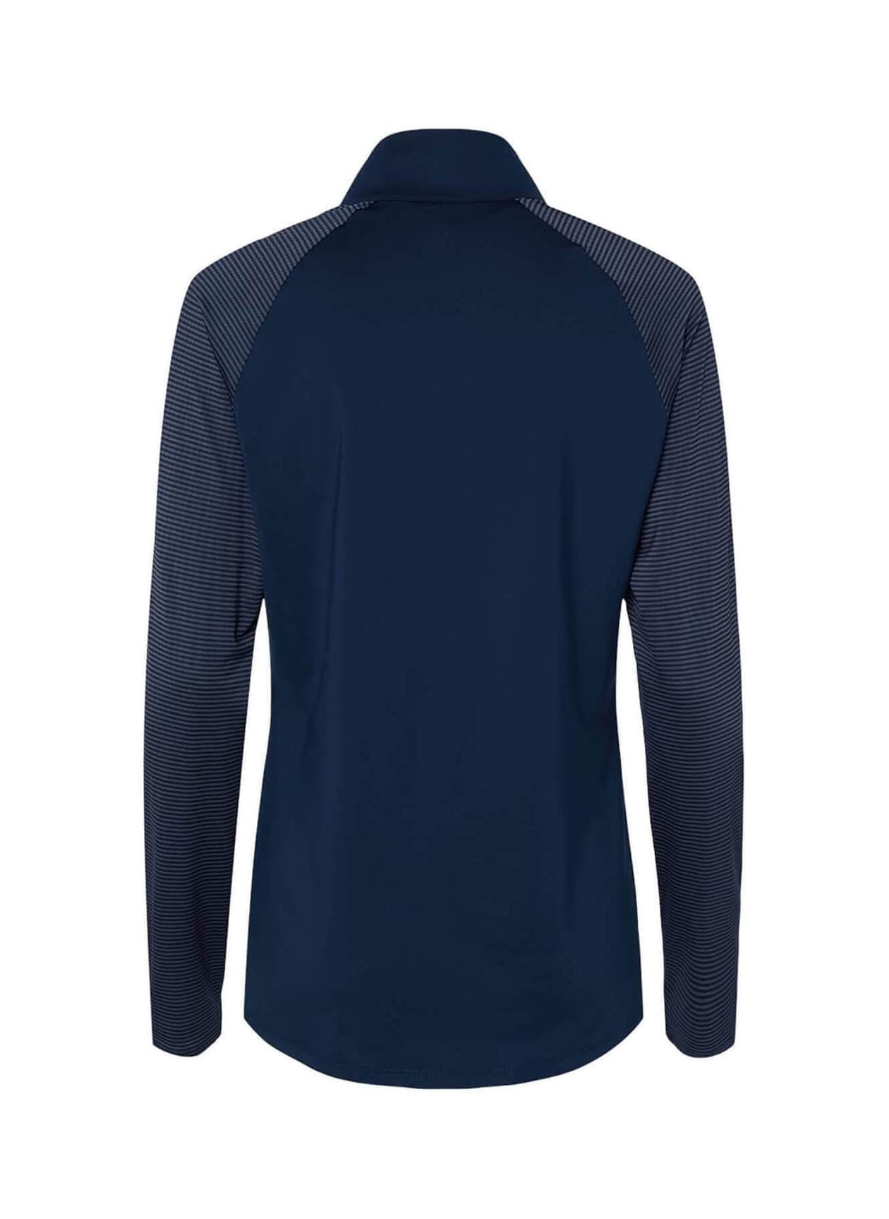 Adidas Women's Stripe Block Quarter-Zip - Navy 3XL