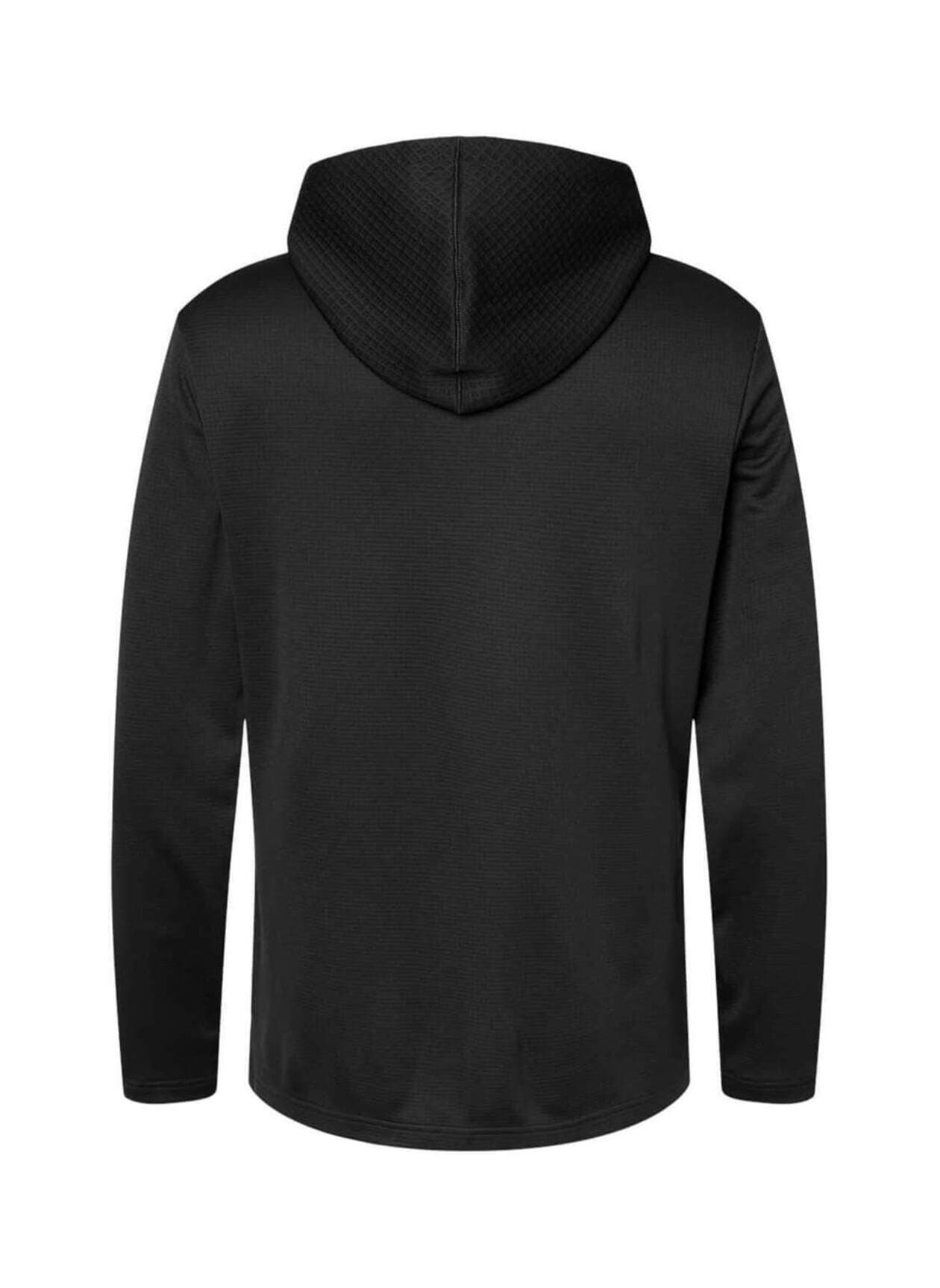 Adidas Men's Textured Mixed Media Hooded Sweatshirt - Black 3XL