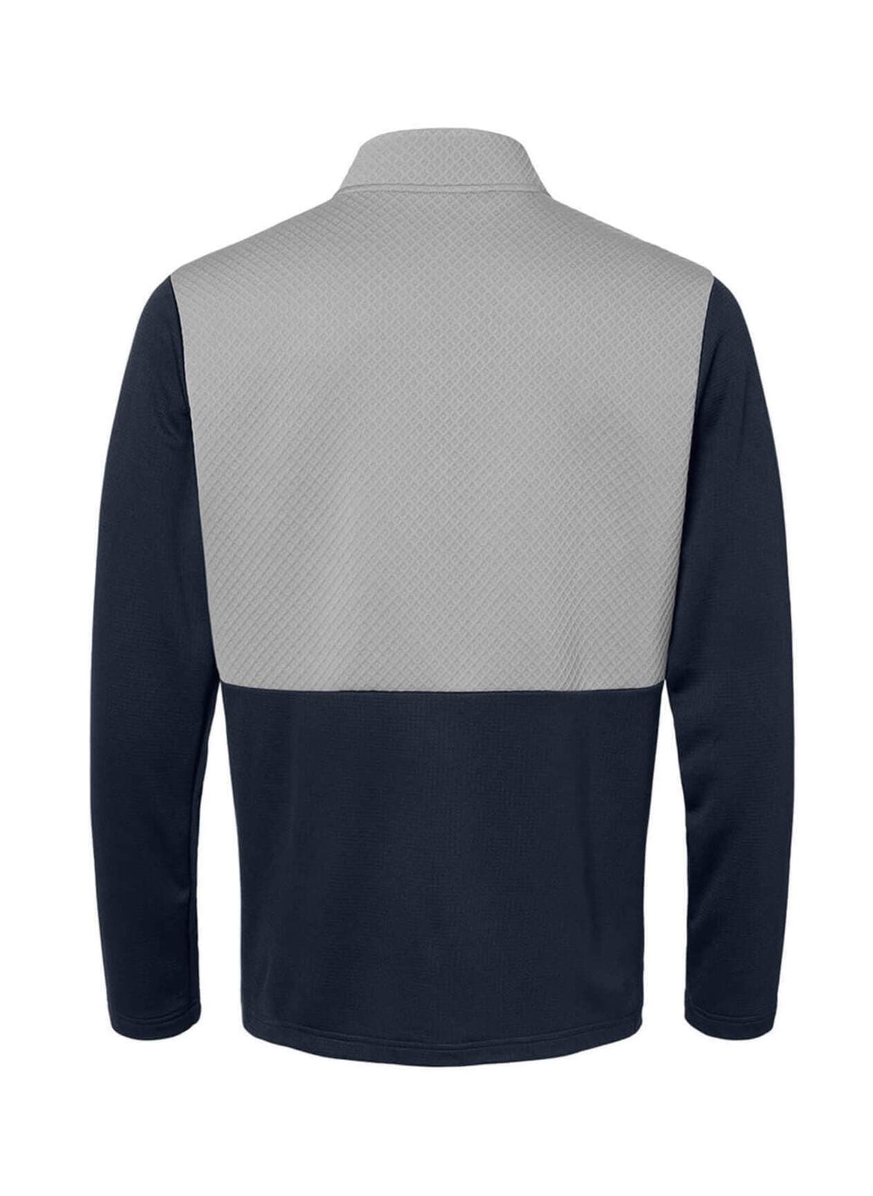 Adidas Men's Textured Mixed Media Quarter-Zip - Navy 3XL