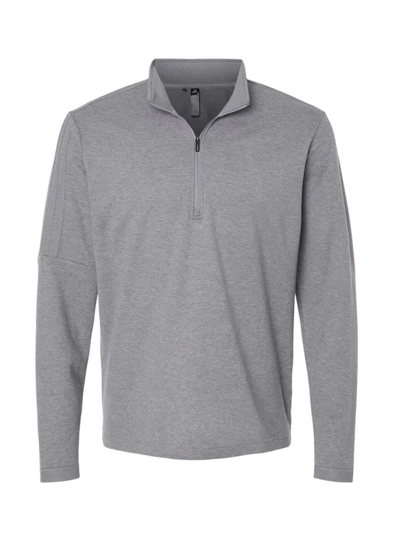 Adidas Men's 3-Stripes Quarter-Zip - Light Grey 3XL
