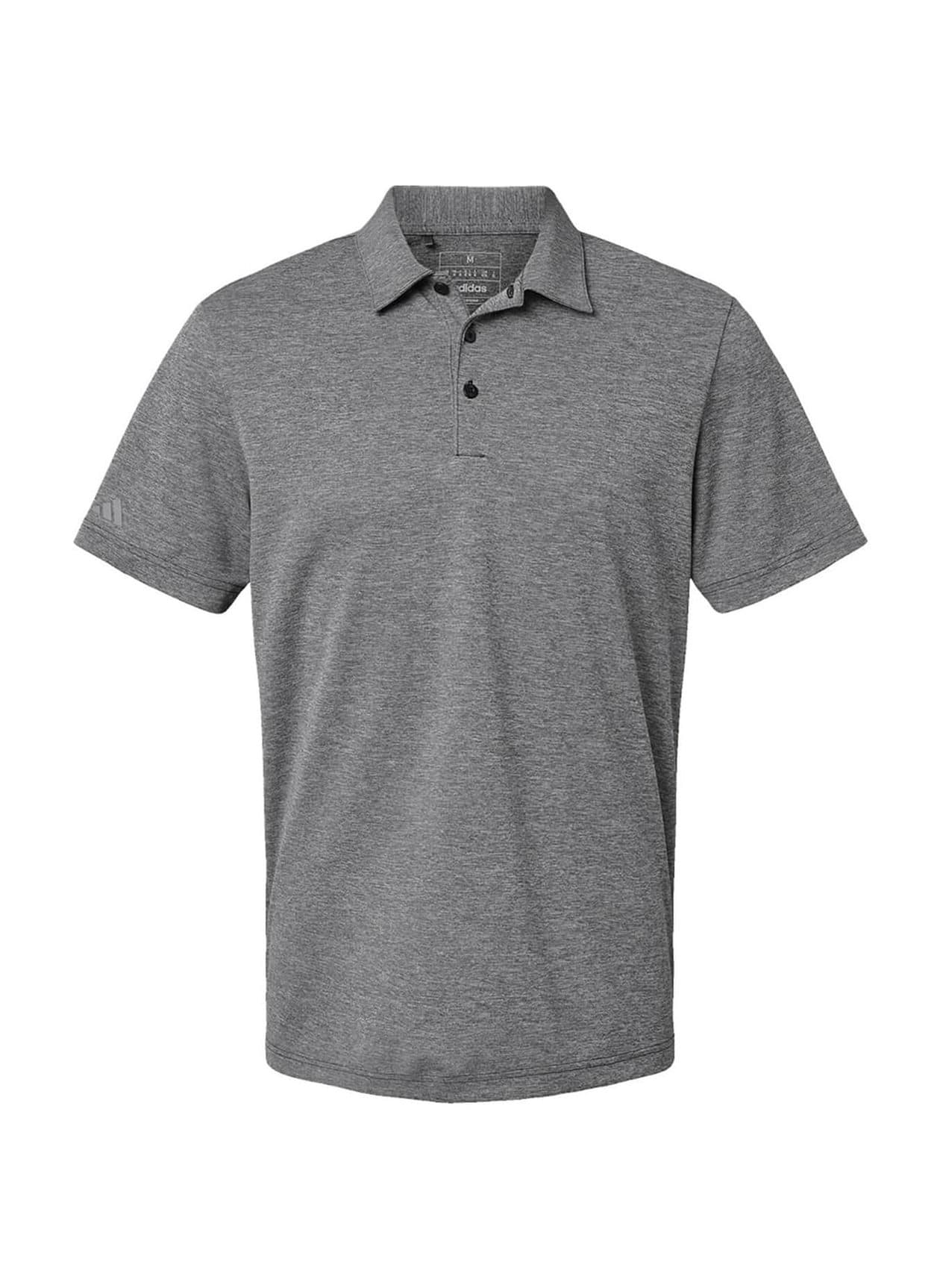 Adidas Men's Heathered Polo - Black 3XL