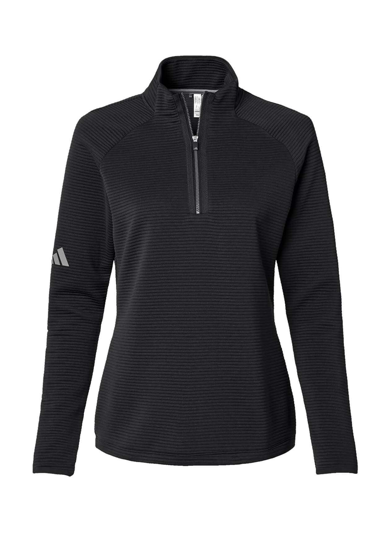 Adidas Women's Spacer Quarter-Zip Pullover - Black 3XL