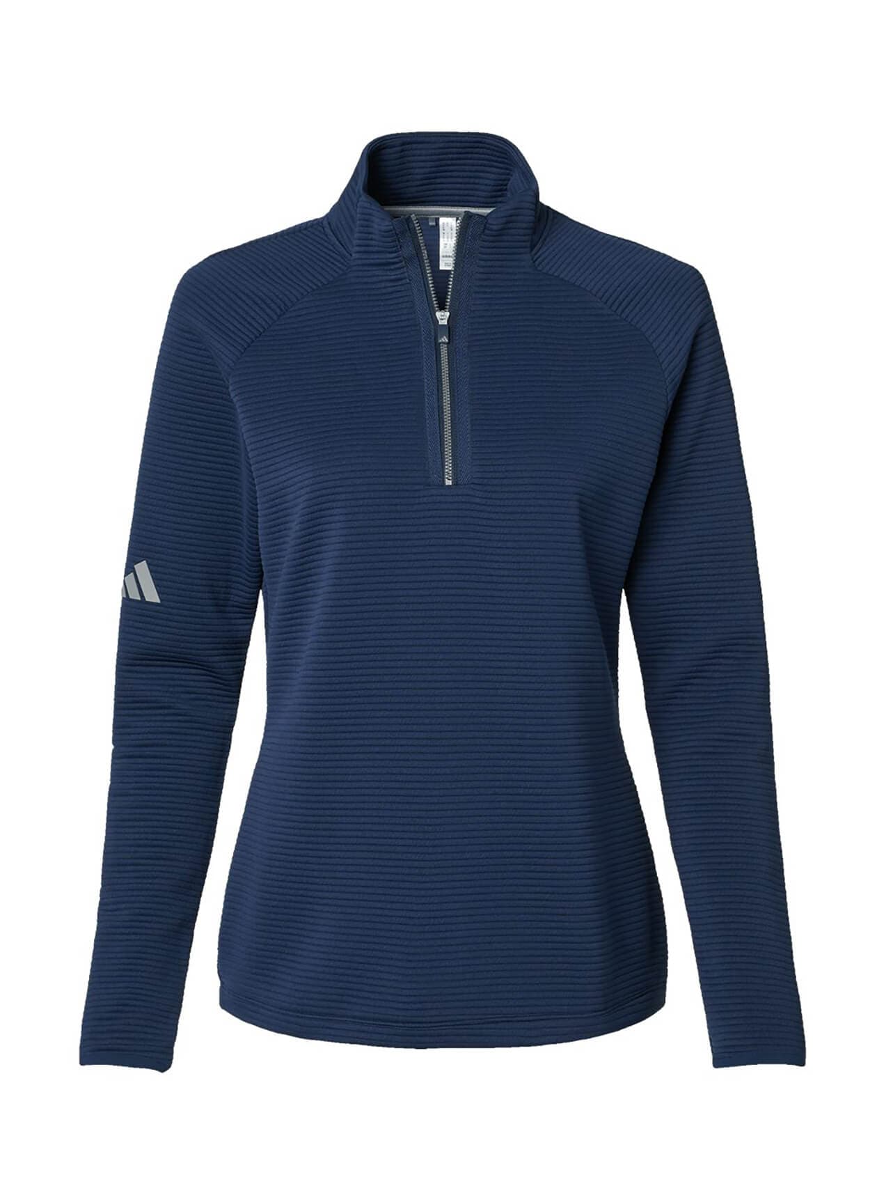 Adidas Women's Spacer Quarter-Zip Pullover - Navy 3XL