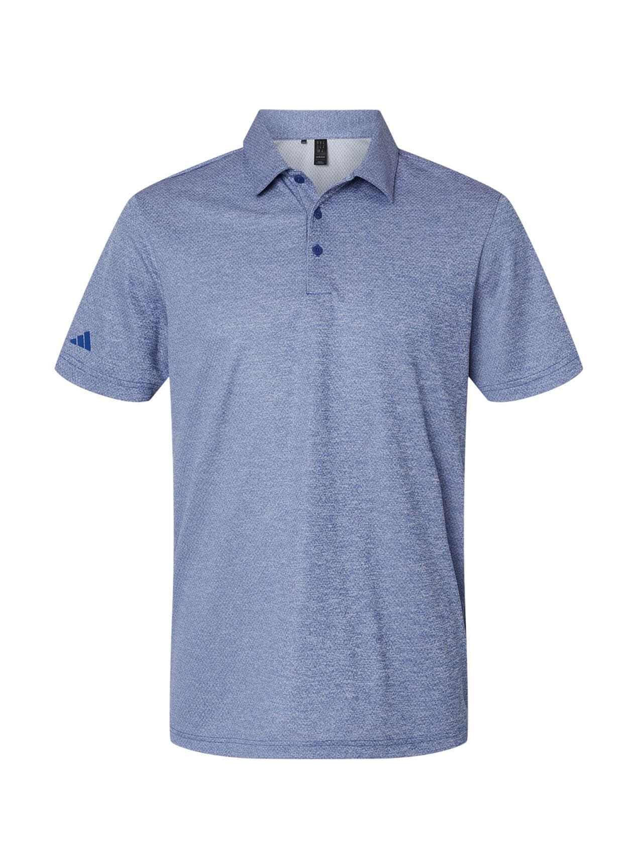 Adidas Men's Space Dyed Polo - Blue 3XL