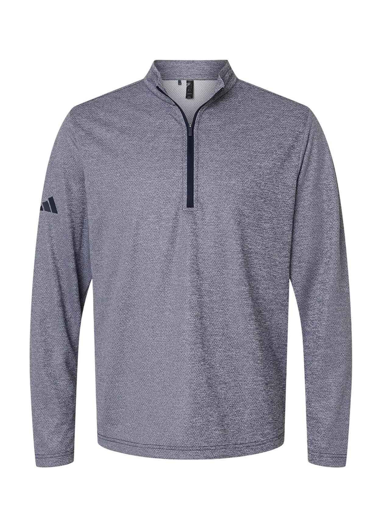 Adidas Men's Space Dyed Quarter-Zip Pullover - Navy 3XL