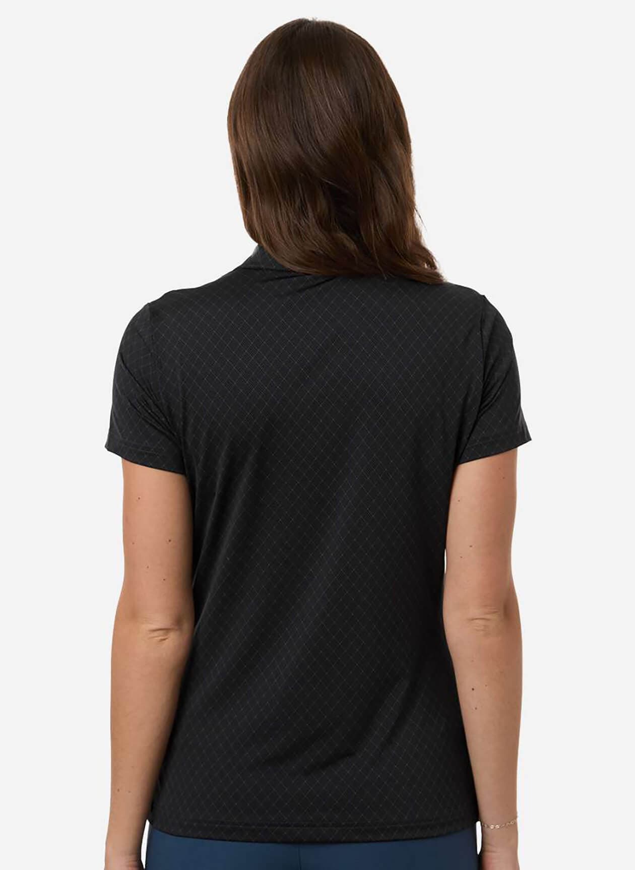 Adidas Women's 4-Way Stretch Printed Polo - Black 3XL