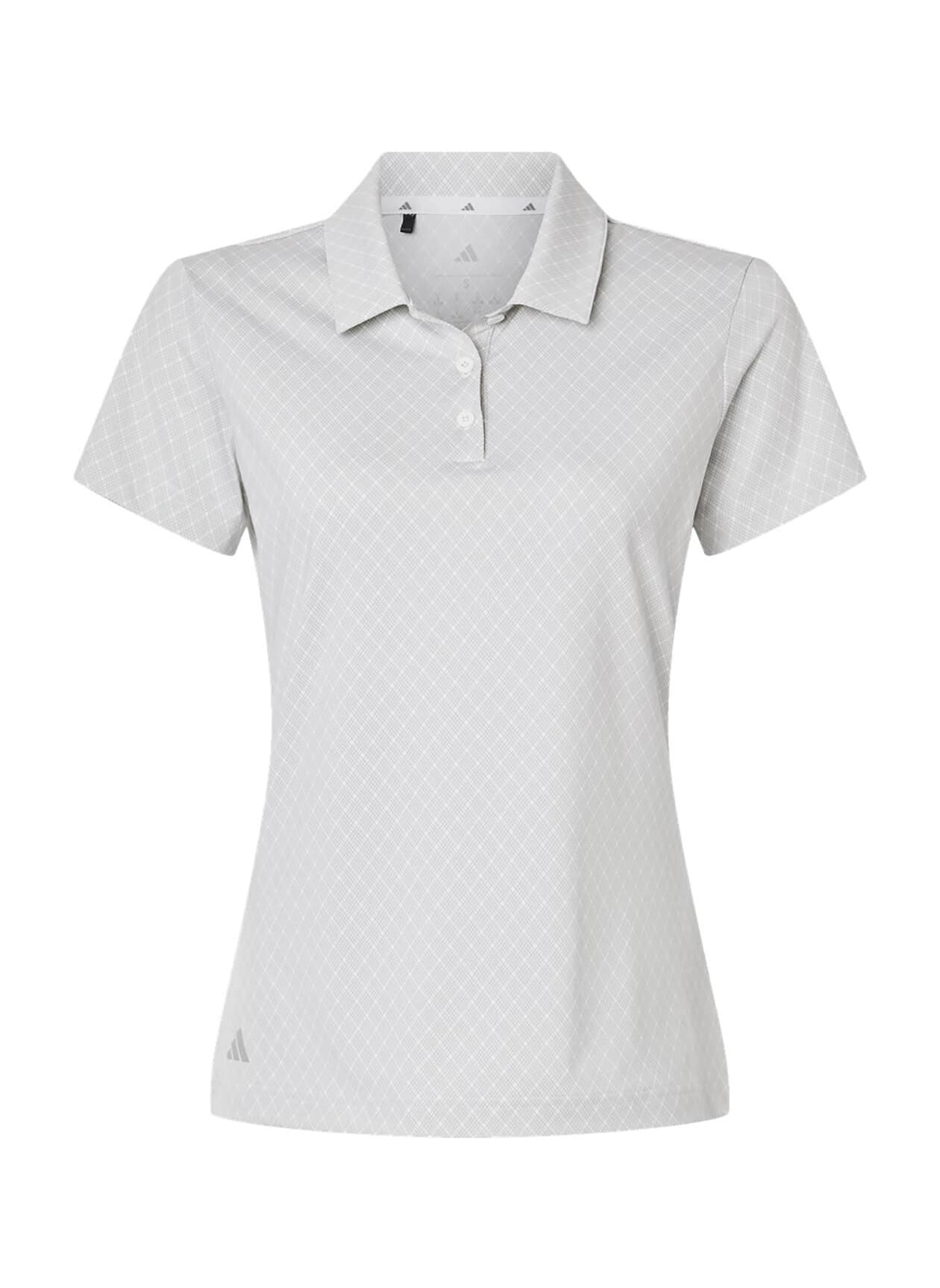 Adidas Women's 4-Way Stretch Printed Polo - White 3XL