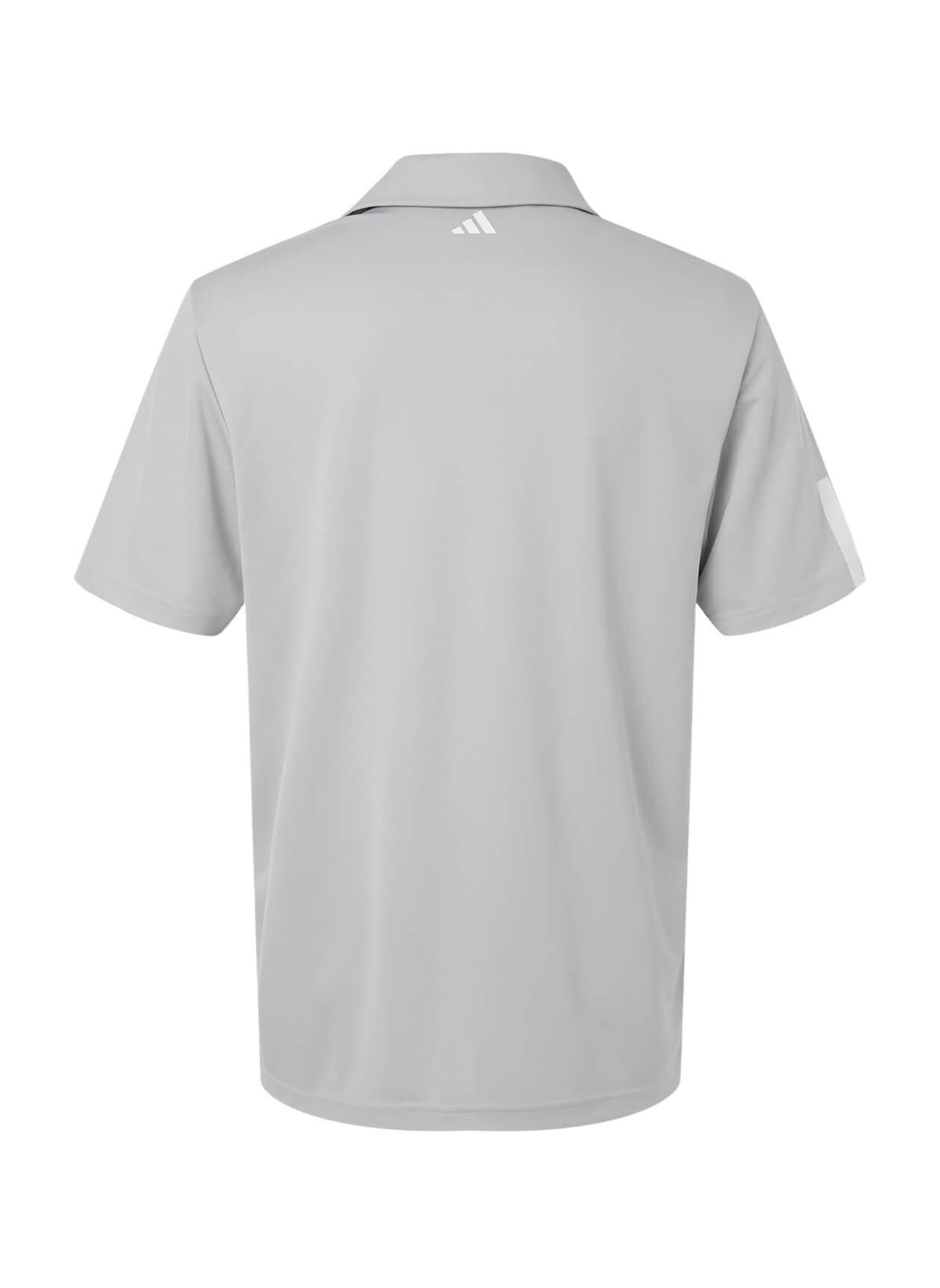 Adidas Men's Performance 3-Stripes Climacool Polo - Light Grey 3XL
