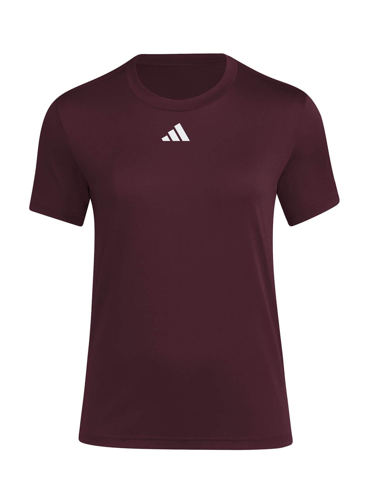 Adidas Women's Pregame T-Shirt - Team Maroon / White (JX4506) 3XL
