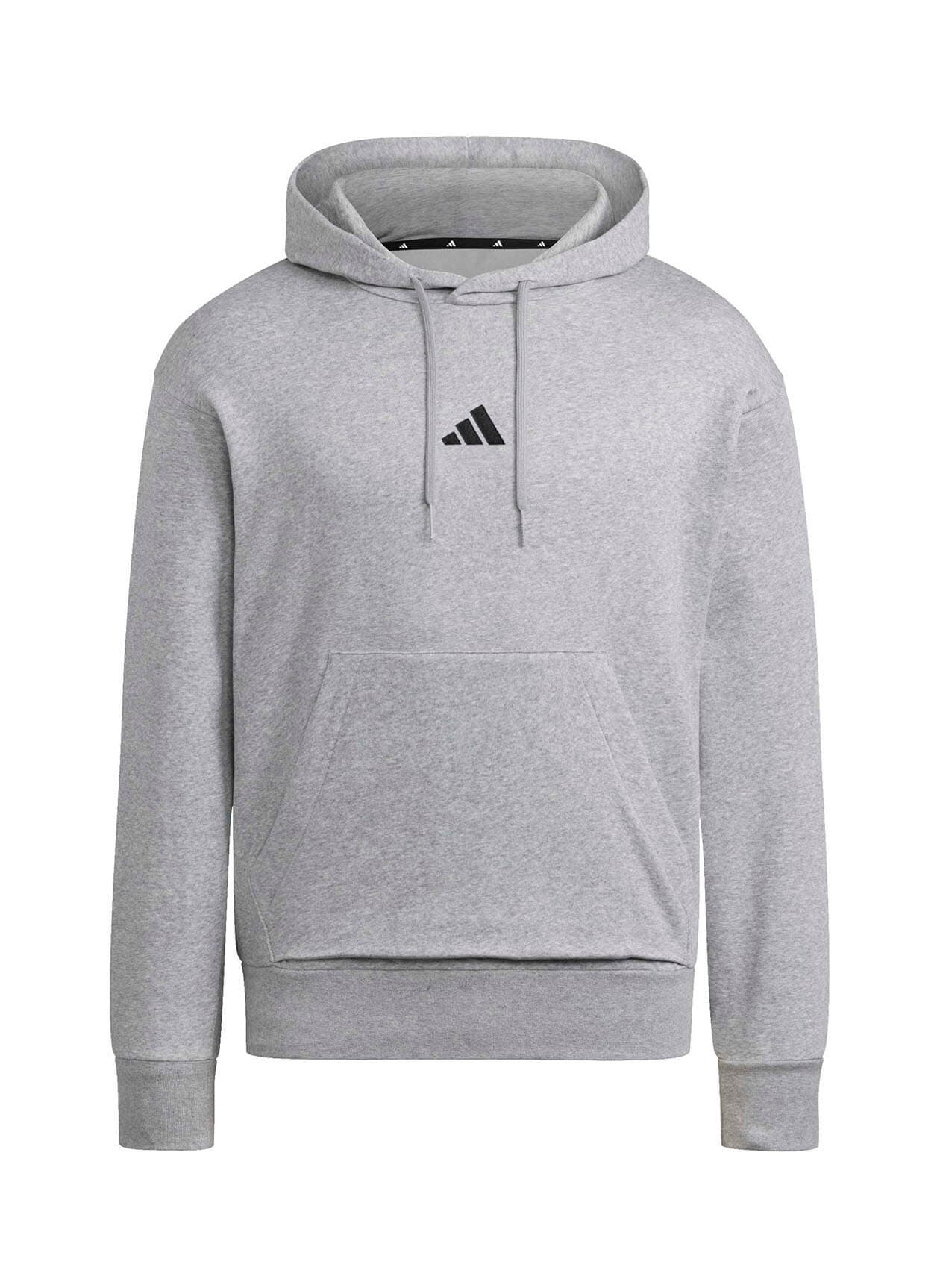 Adidas Men's Essentials Feelcozy Fleece Hoodie - Light Grey 3XL