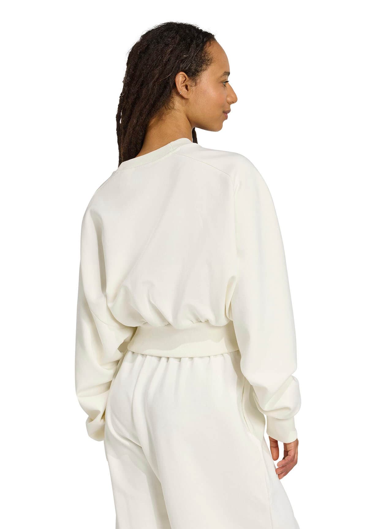 Adidas Women's Soft Lux Crew Sweatshirt - White 3XL