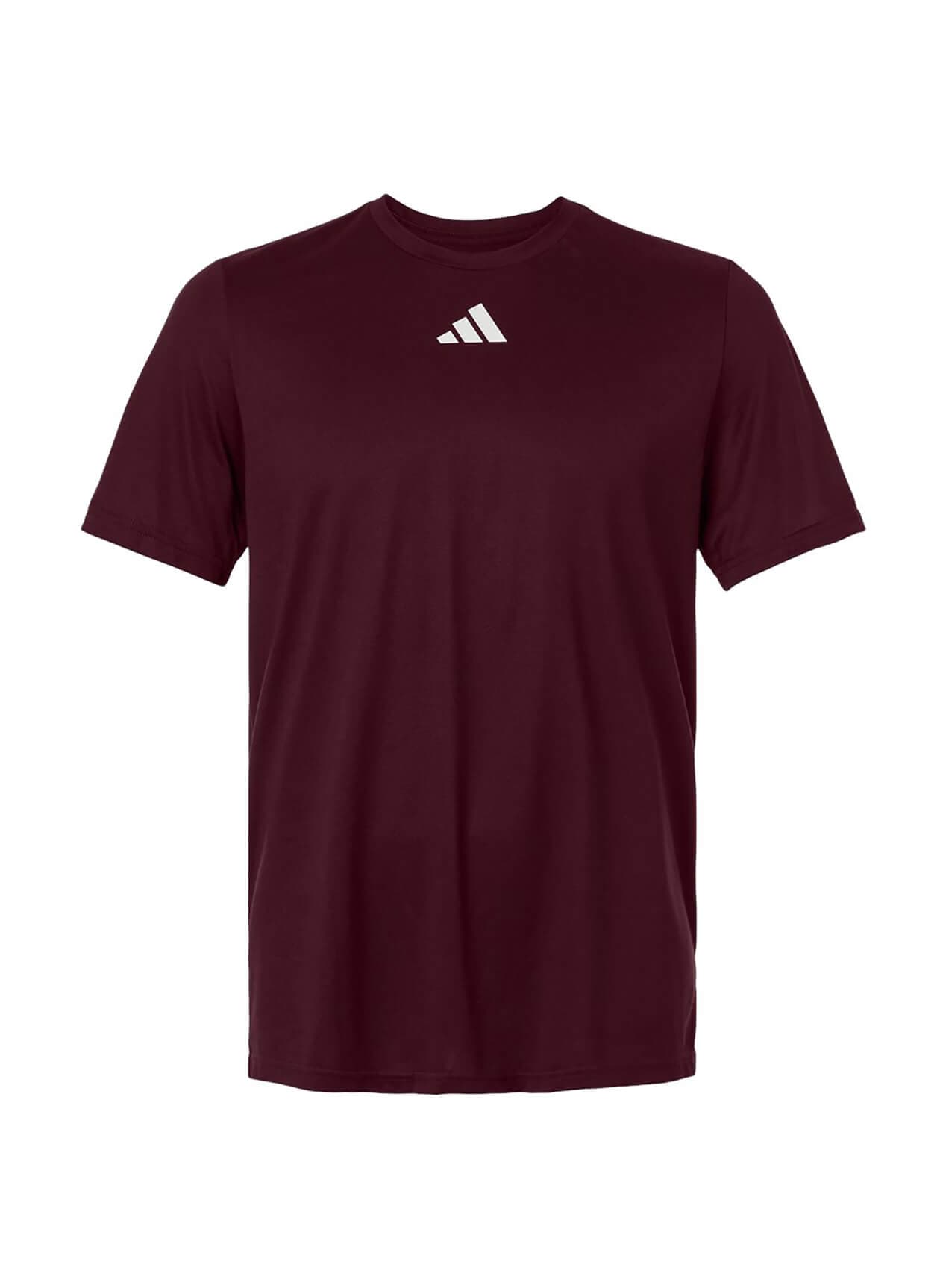 Adidas Men's Pregame Short Sleeve T-Shirt - Team Maroon / White (MAR) 3XL