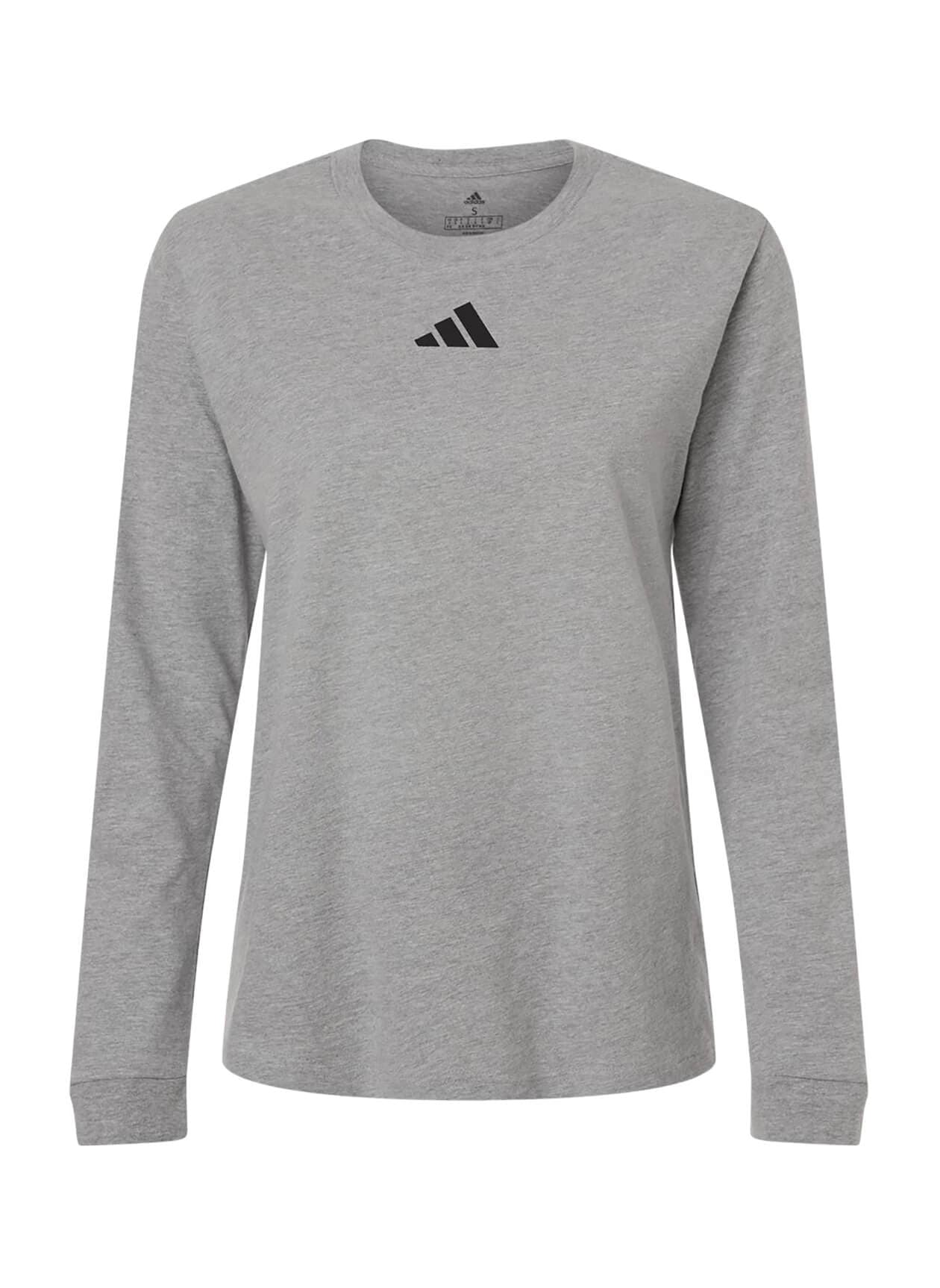 Adidas Women's Fresh Long Sleeve T-Shirt - Dark Grey LG