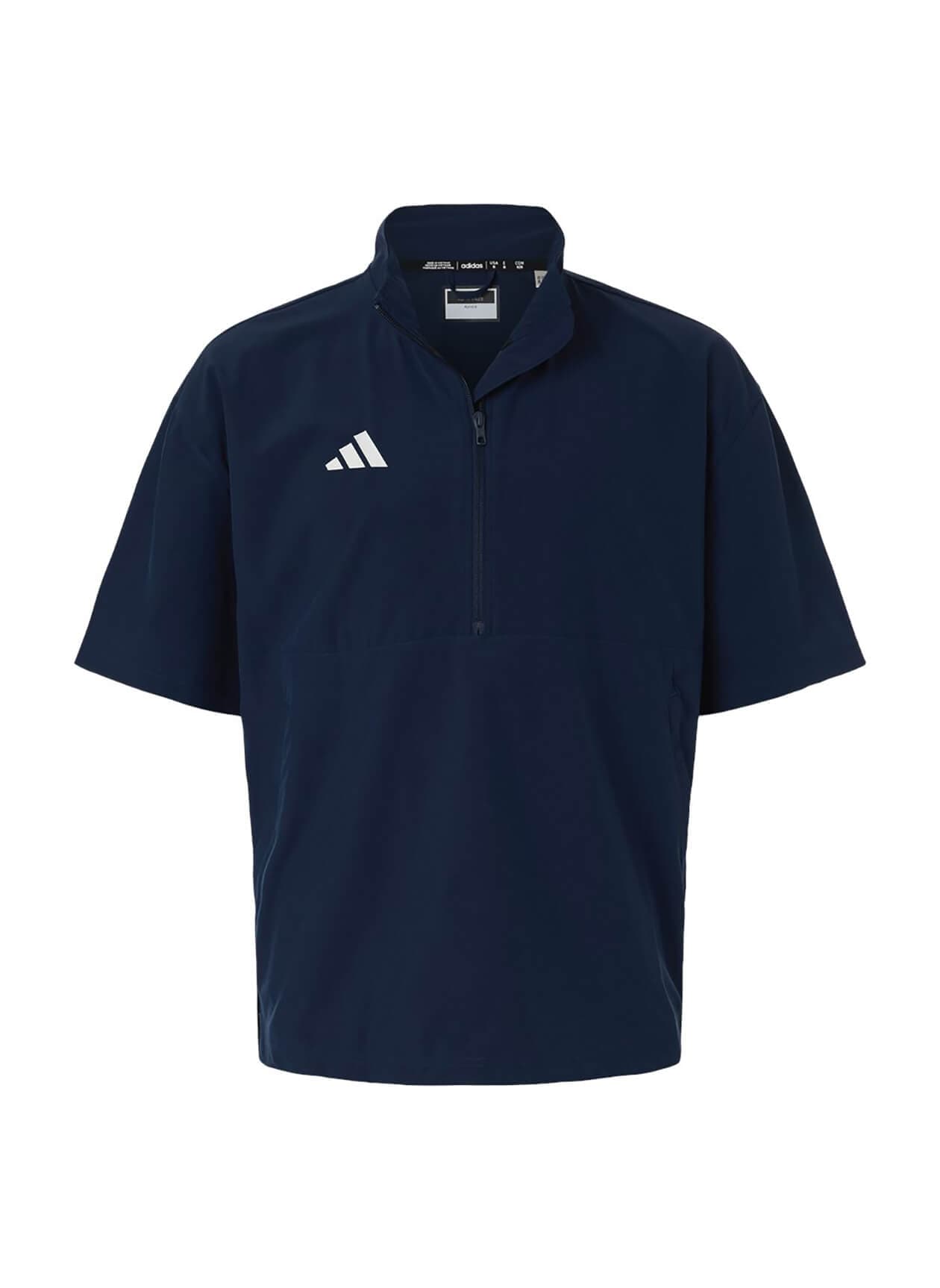 Adidas Men's Short Sleeve Quarter-Zip Pullover - Navy 3XL