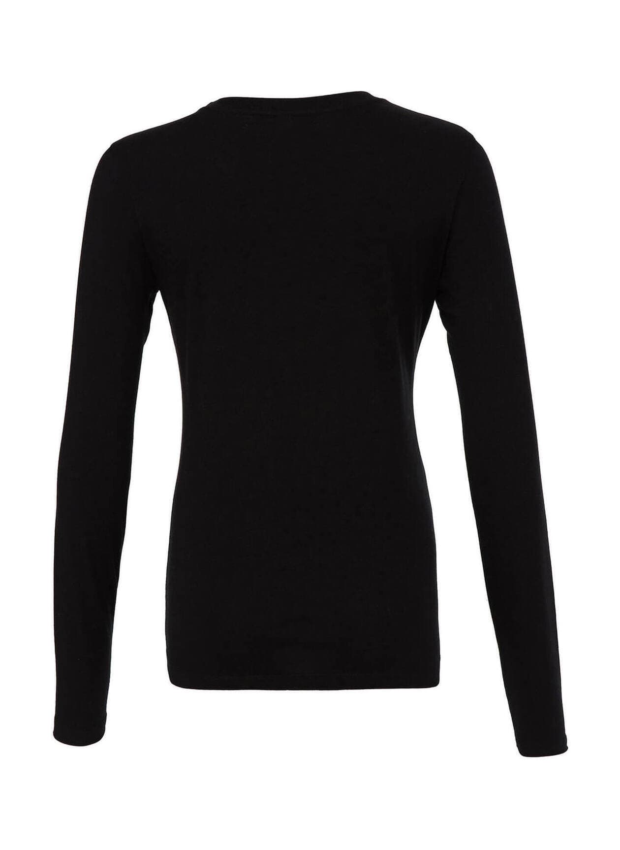 Bella + Canvas Women's Jersey Long-Sleeve T-Shirt - Black LG