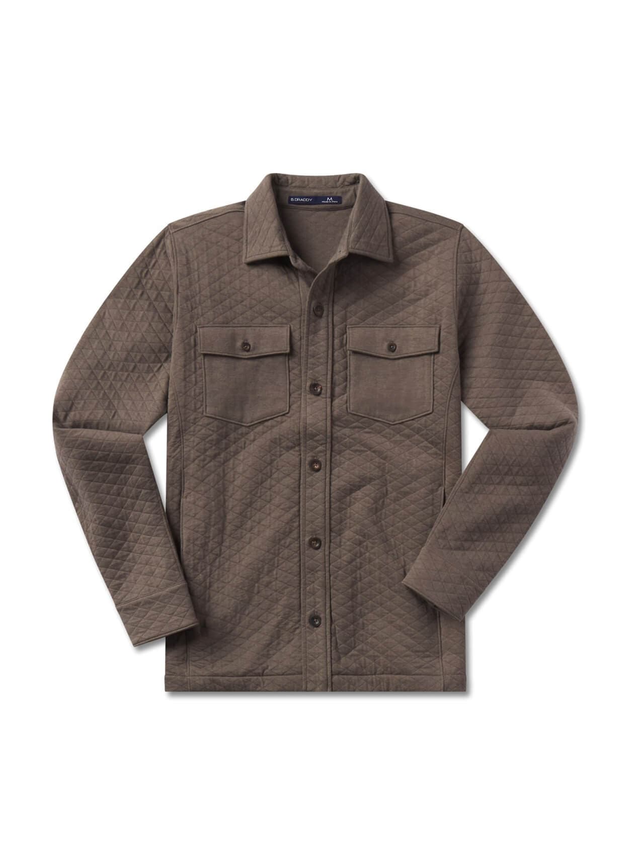 B. Draddy Men's Bradshaw Shirt Jacket - Brown LG