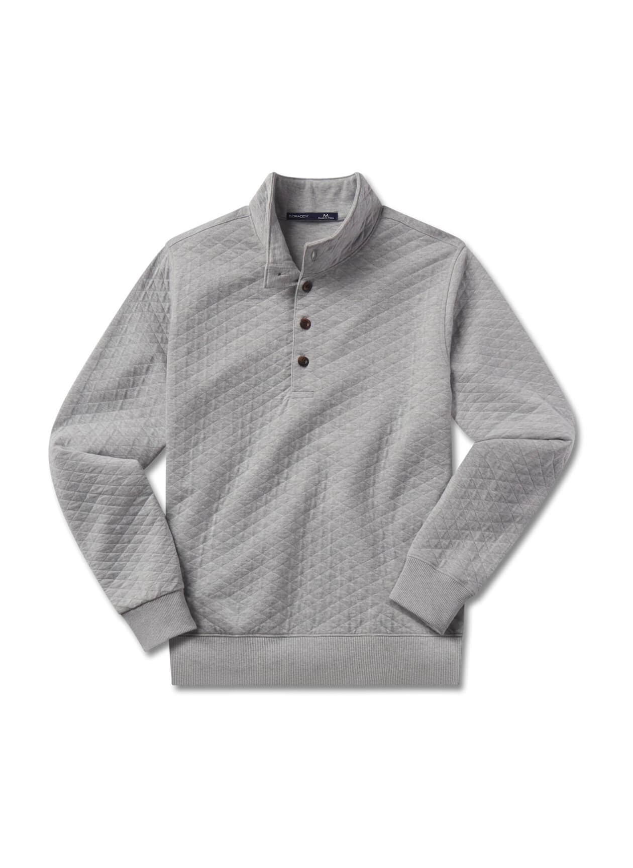 B. Draddy Men's The Hanse Quarter-Snap - Light Grey LG