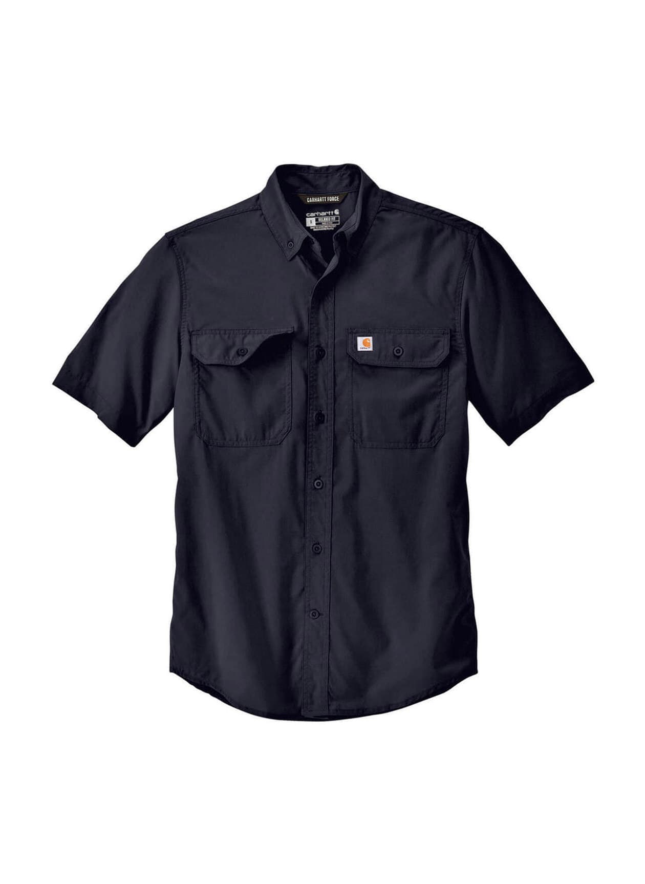 Carhartt Men's Force Solid Short-Sleeve Shirt - Navy 3XL