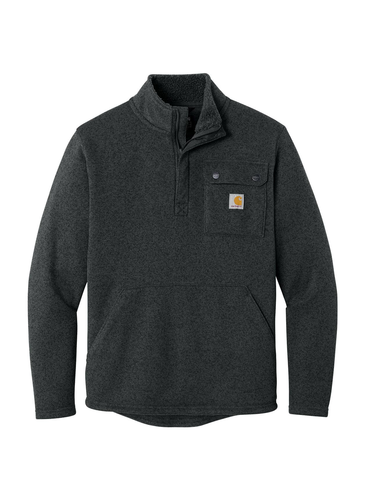 Carhartt Men's Midweight Sweater Fleece Quarter-Zip - Black 3XL