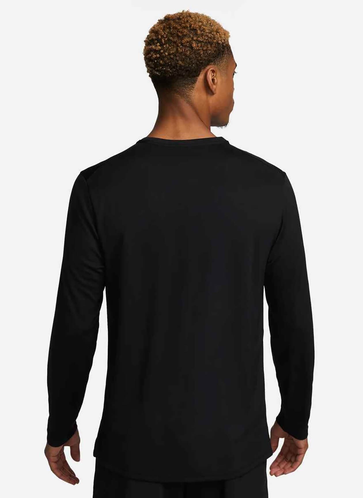 Nike Men's Miler Long-Sleeve T-Shirt - Black LG