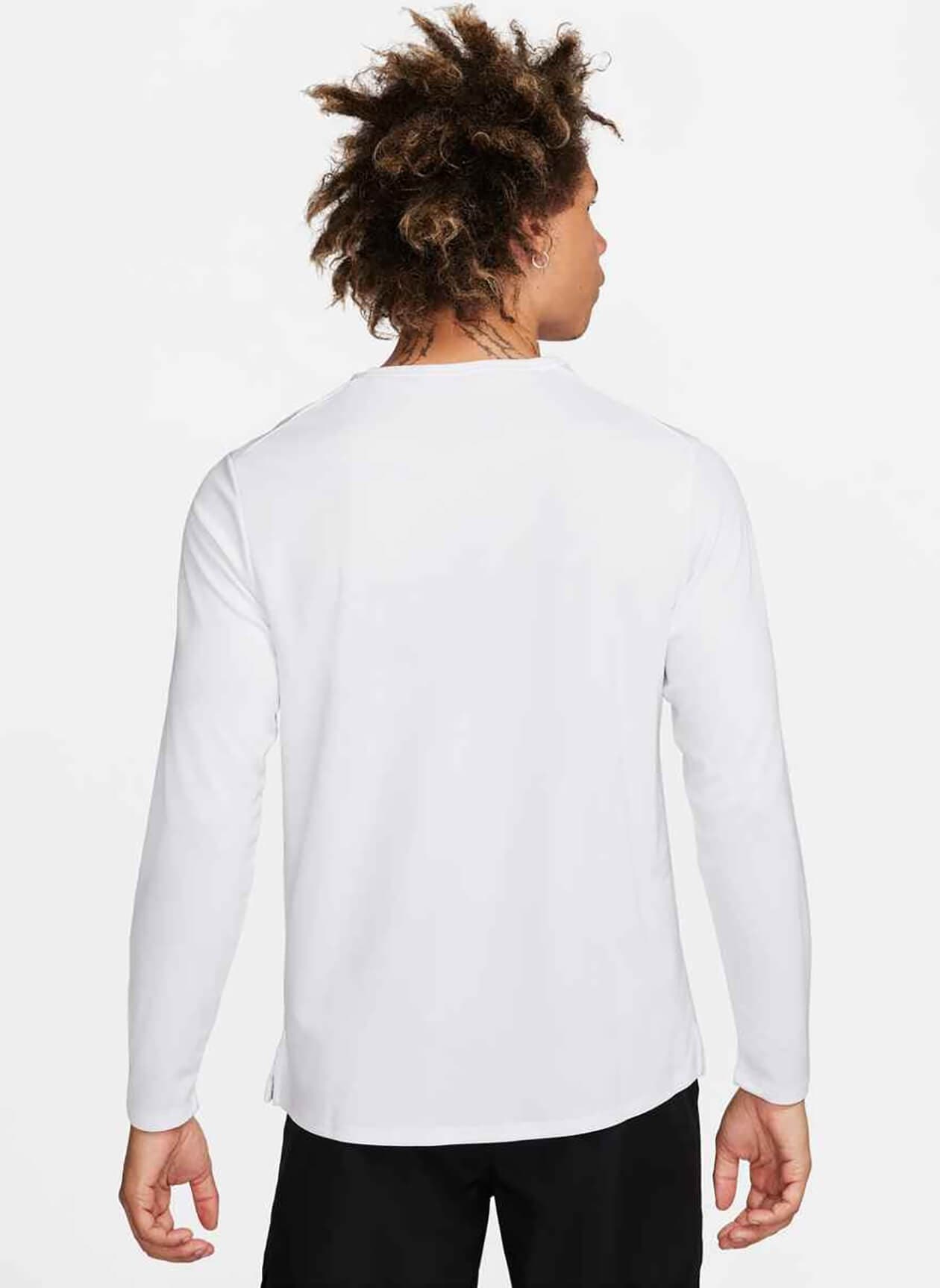 Nike Men's Miler Long-Sleeve T-Shirt - White LG