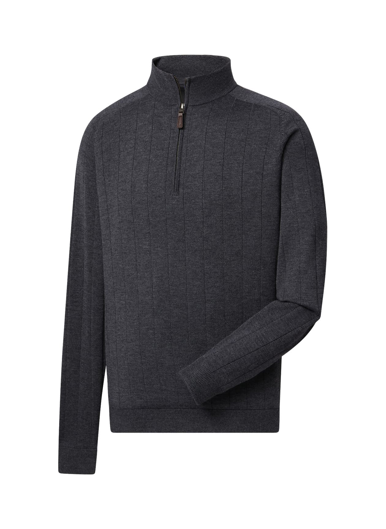 FootJoy Men's Drop Needle Lined Sweater - Dark Grey 3XL