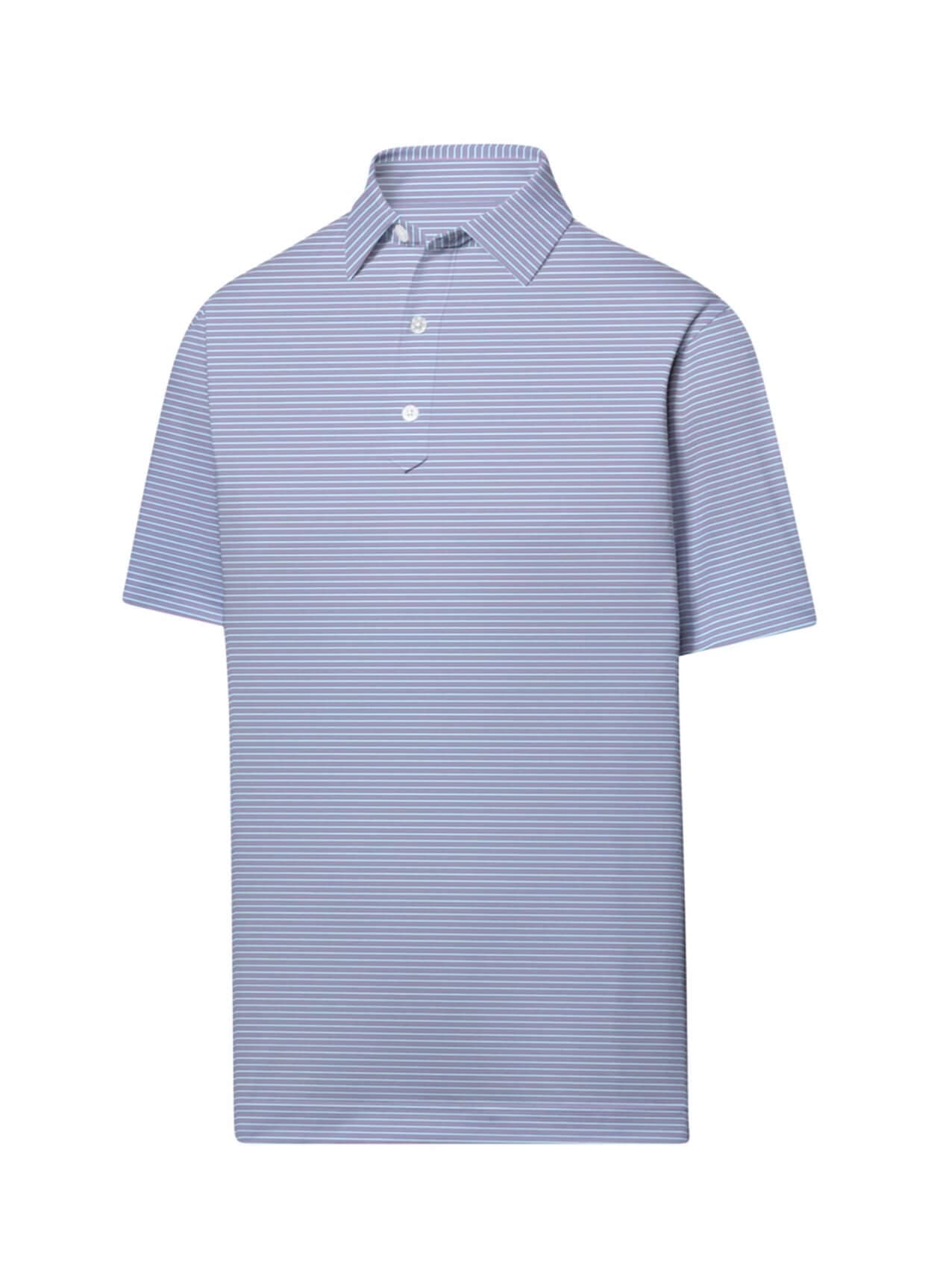 FootJoy Men's Smooth Stripe Polo - Light Blue / Pink / White 3XL