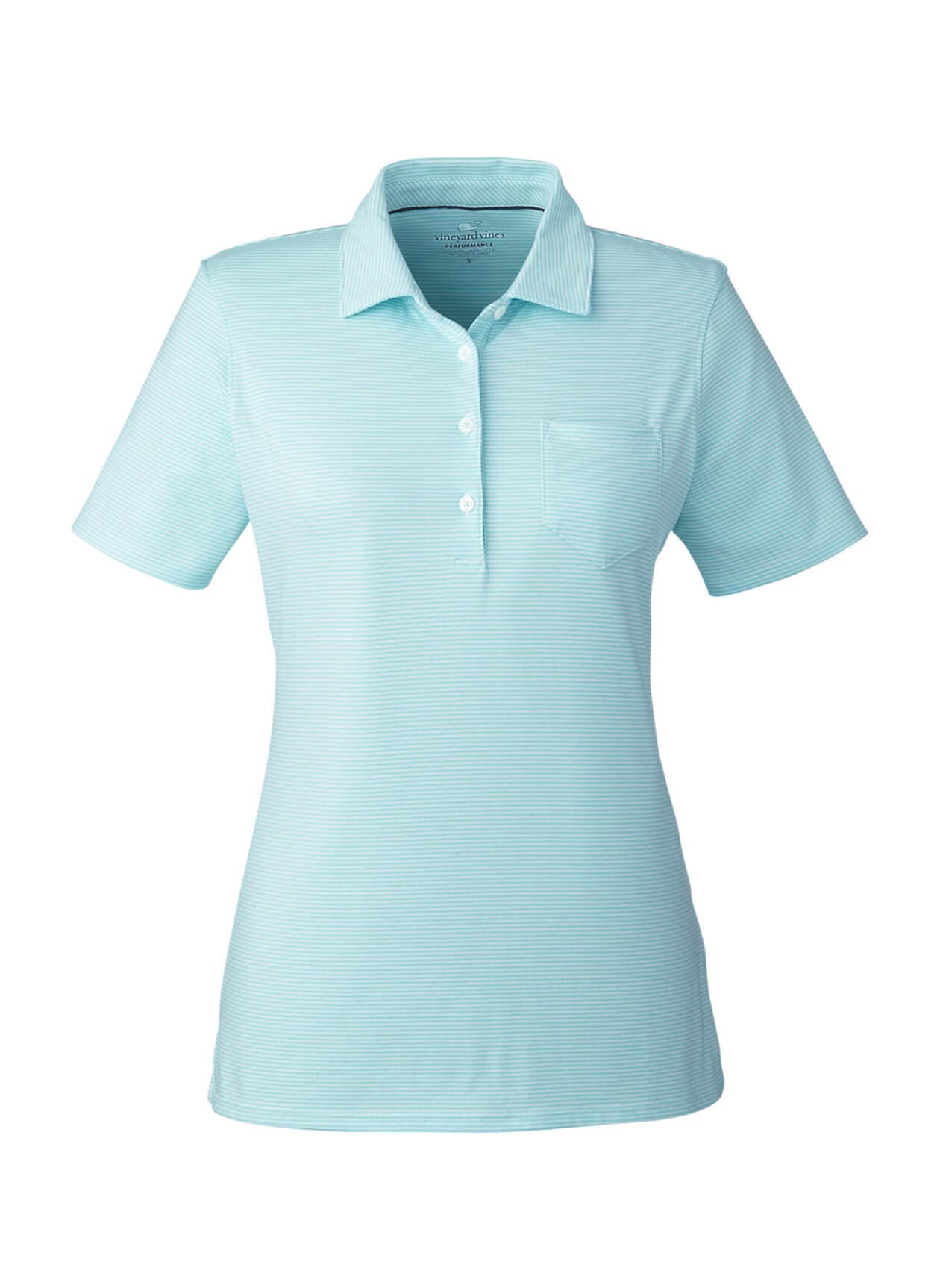 Vineyard Vines Women's Fanshell Polo - Light Grey LG
