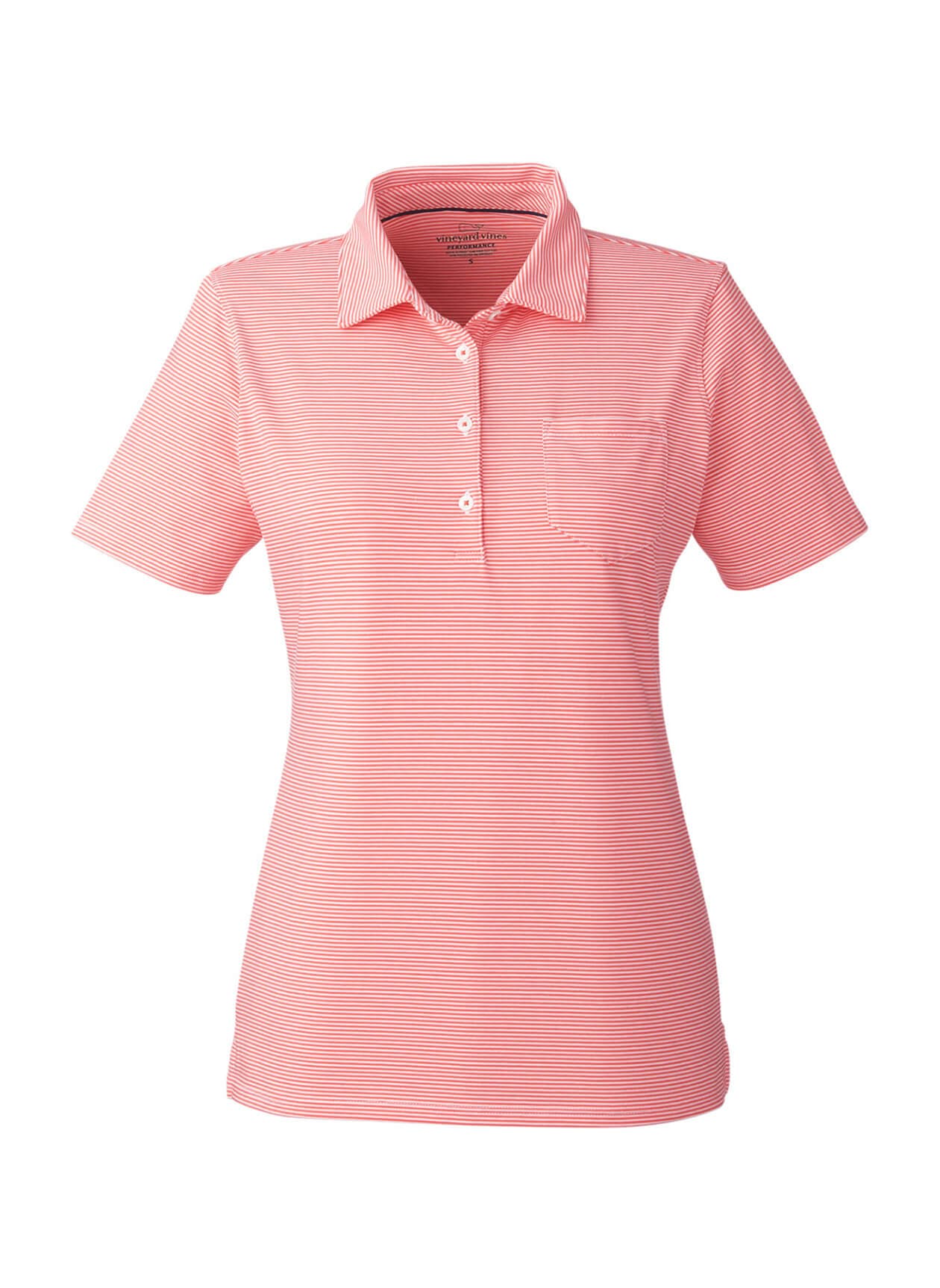Vineyard Vines Women's Fanshell Polo - Red LG