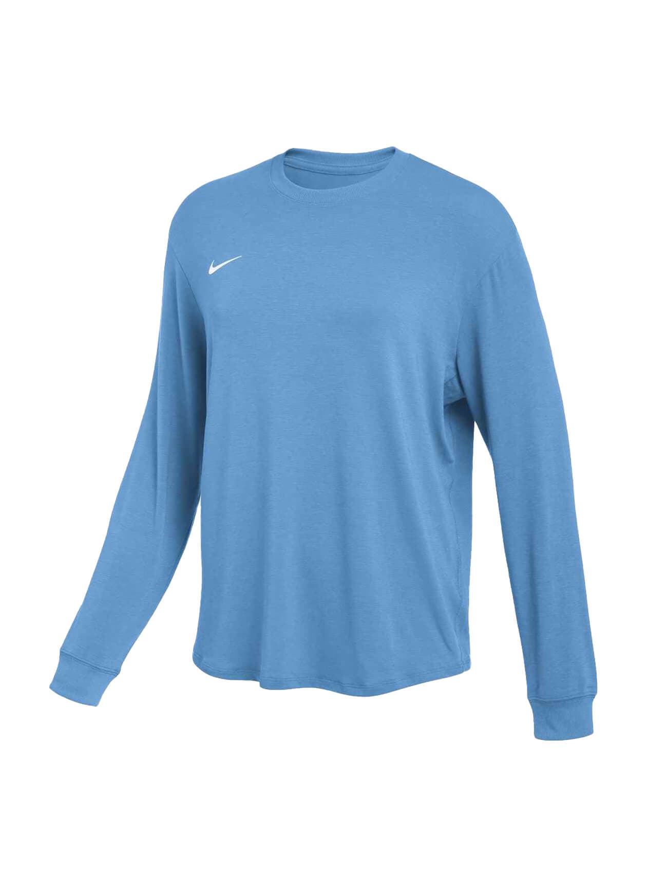 Nike Women's Relaxed Long-Sleeve T-Shirt - Cyan LG