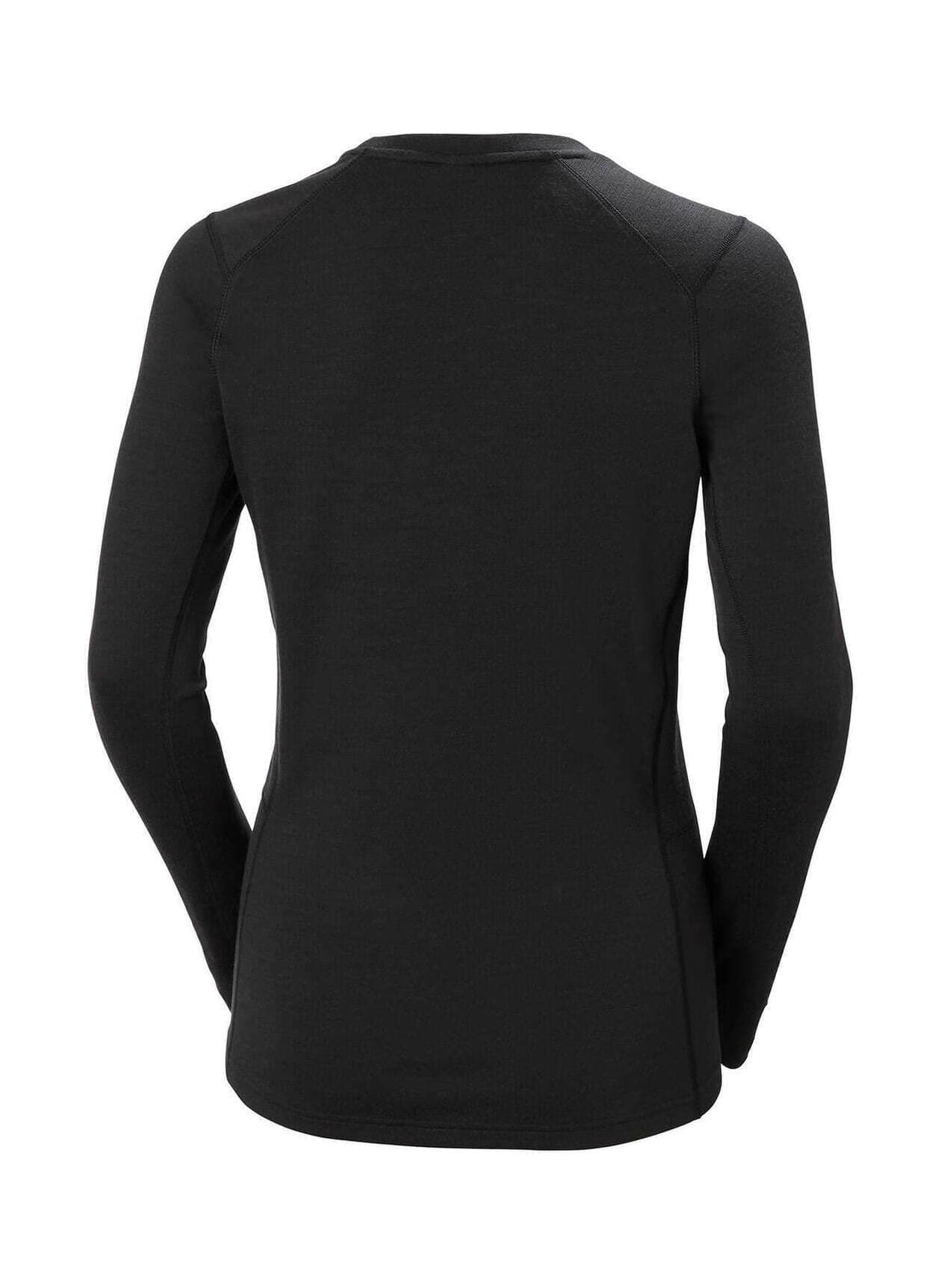 Helly Hansen Women's Lifa Merino Midweight Crew - Black LG