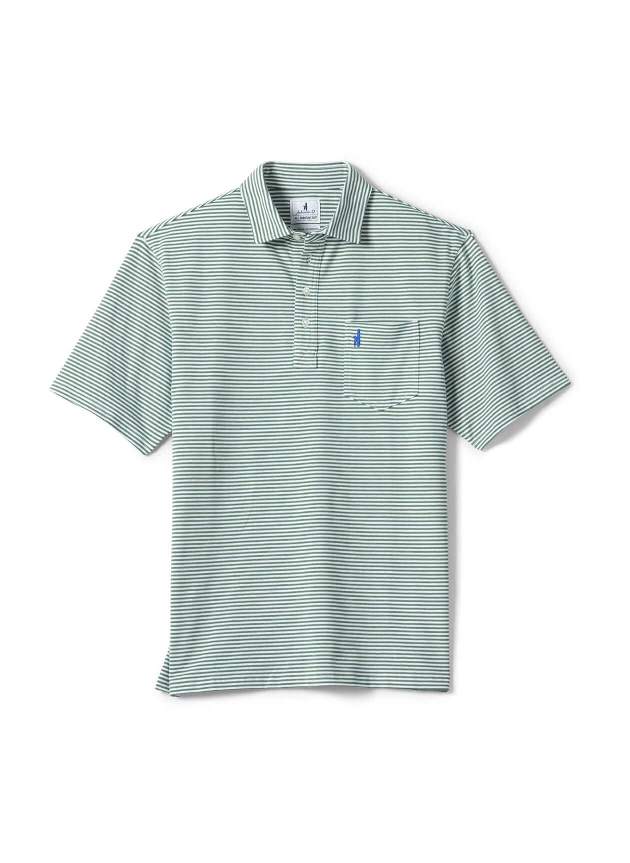 Johnnie-O Men's Jacks Stripe Polo - Green LG