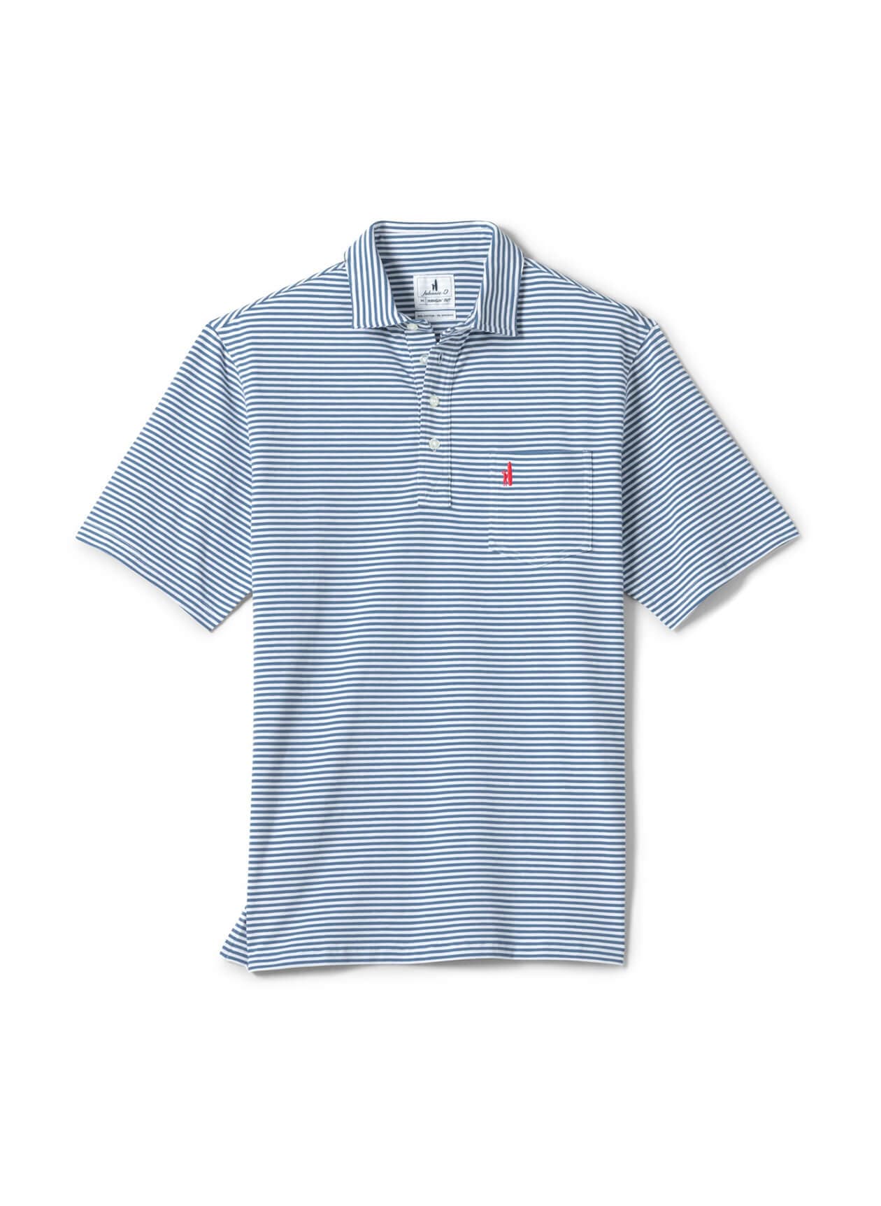 Johnnie-O Men's Jacks Stripe Polo - Blue LG