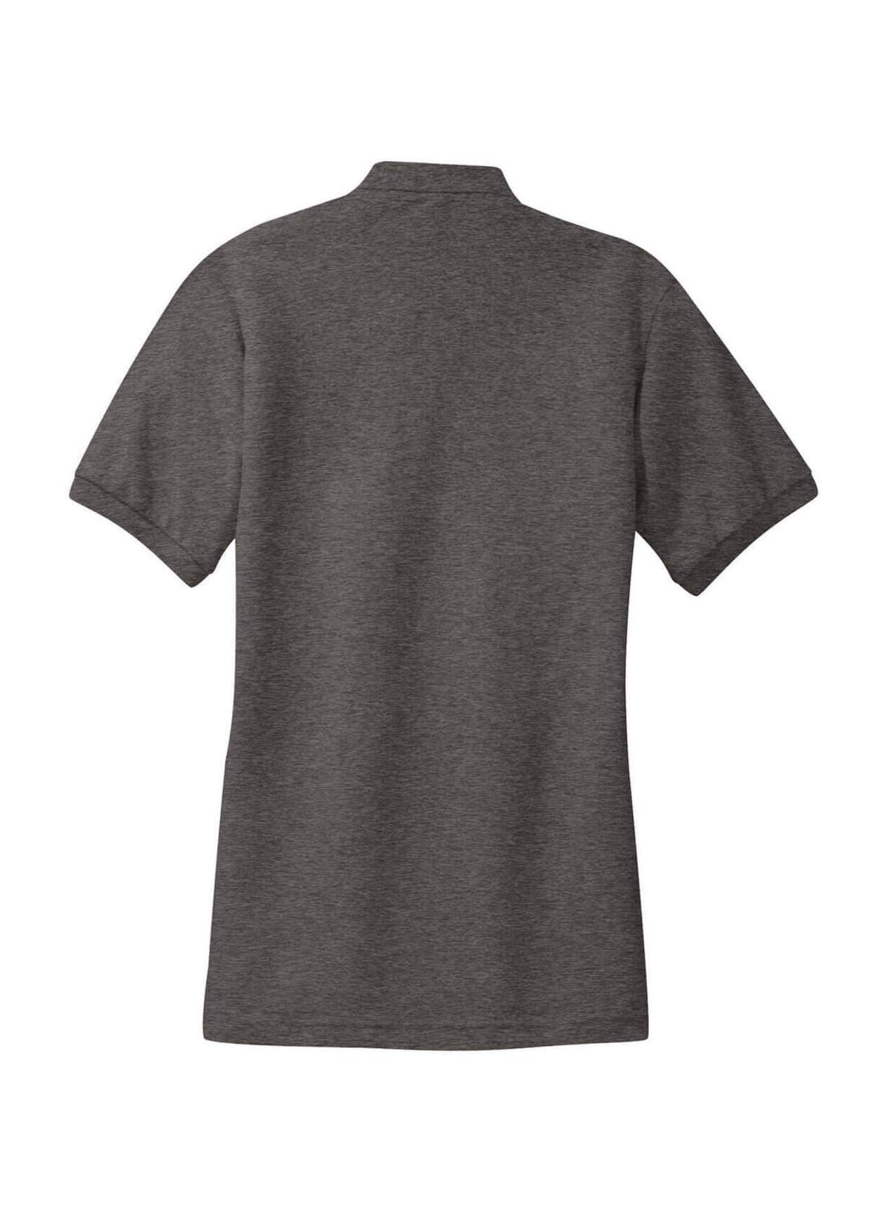 Port Authority Women's Silk Touch Polo - Charcoal Heather Grey 3XL