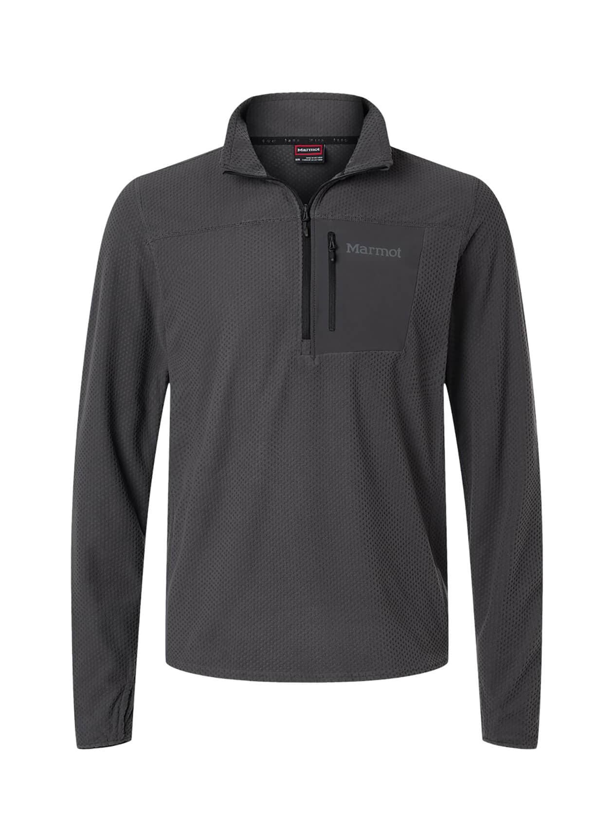 Marmot Men's Air Fleece Quarter-Zip - Black LG