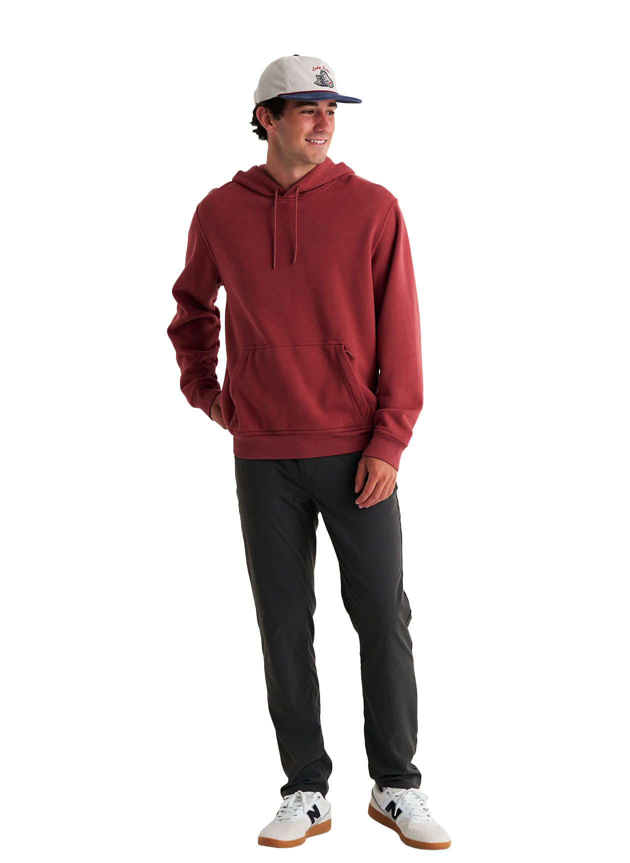 Free Fly Men's Bamboo Northcoast Fleece Hoodie - Red LG