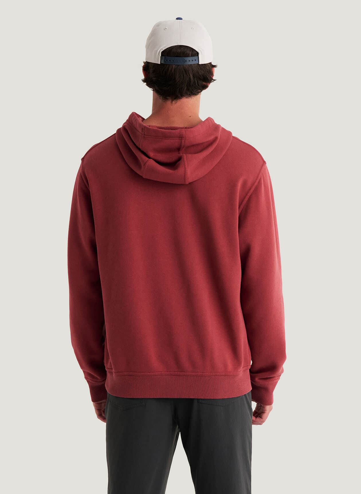 Free Fly Men's Bamboo Northcoast Fleece Hoodie - Red LG
