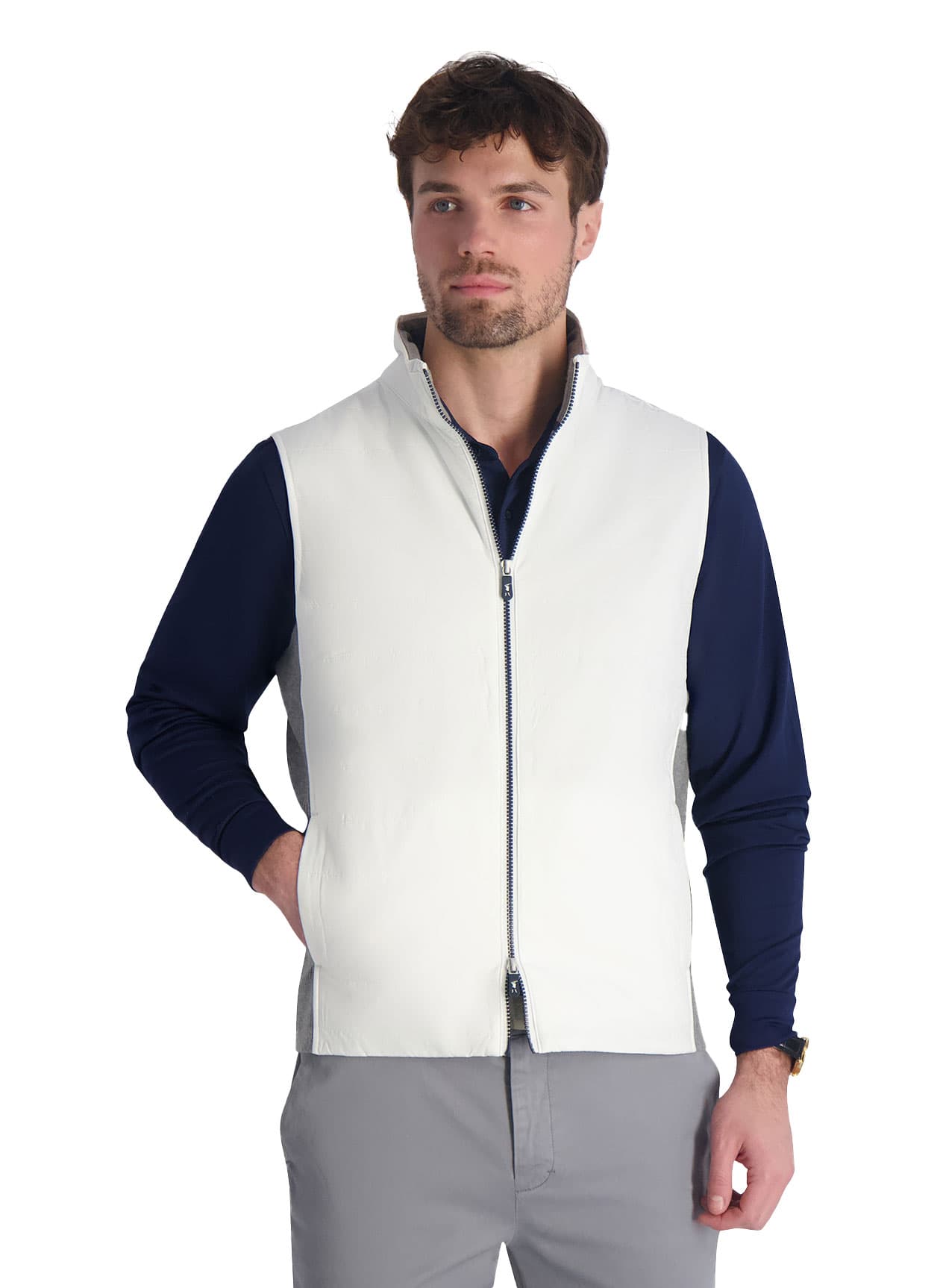 Fairway & Greene Men's Mariner Vest - White LG