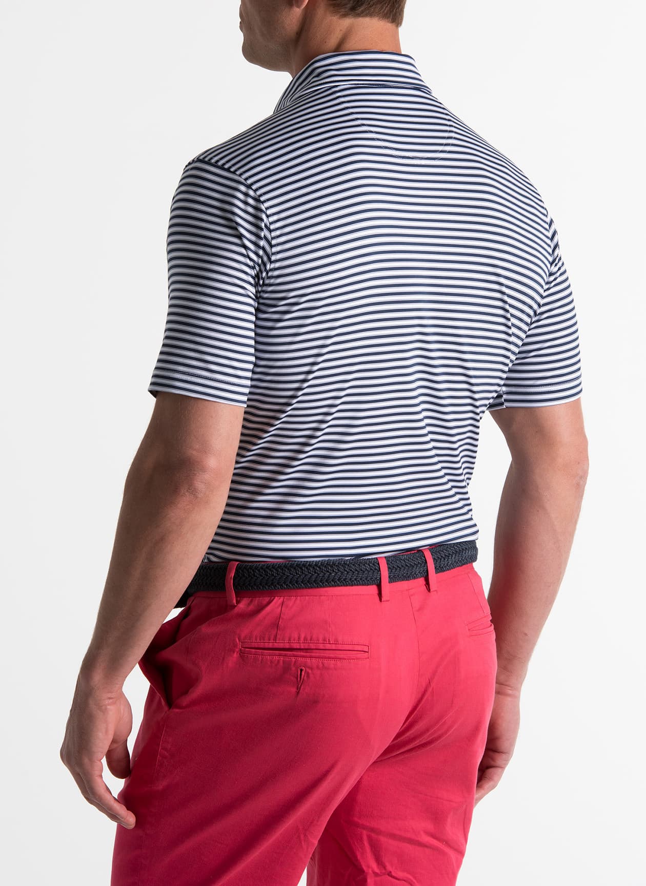 Fairway & Greene Men's Aspen Stripe Polo - White LG