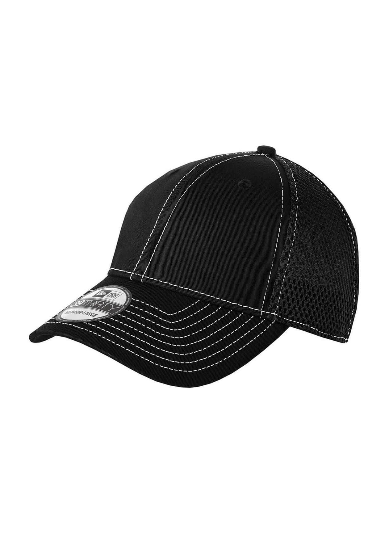 New Era Stretch Mesh Contrast Stitch Hat - Black LG/XL
