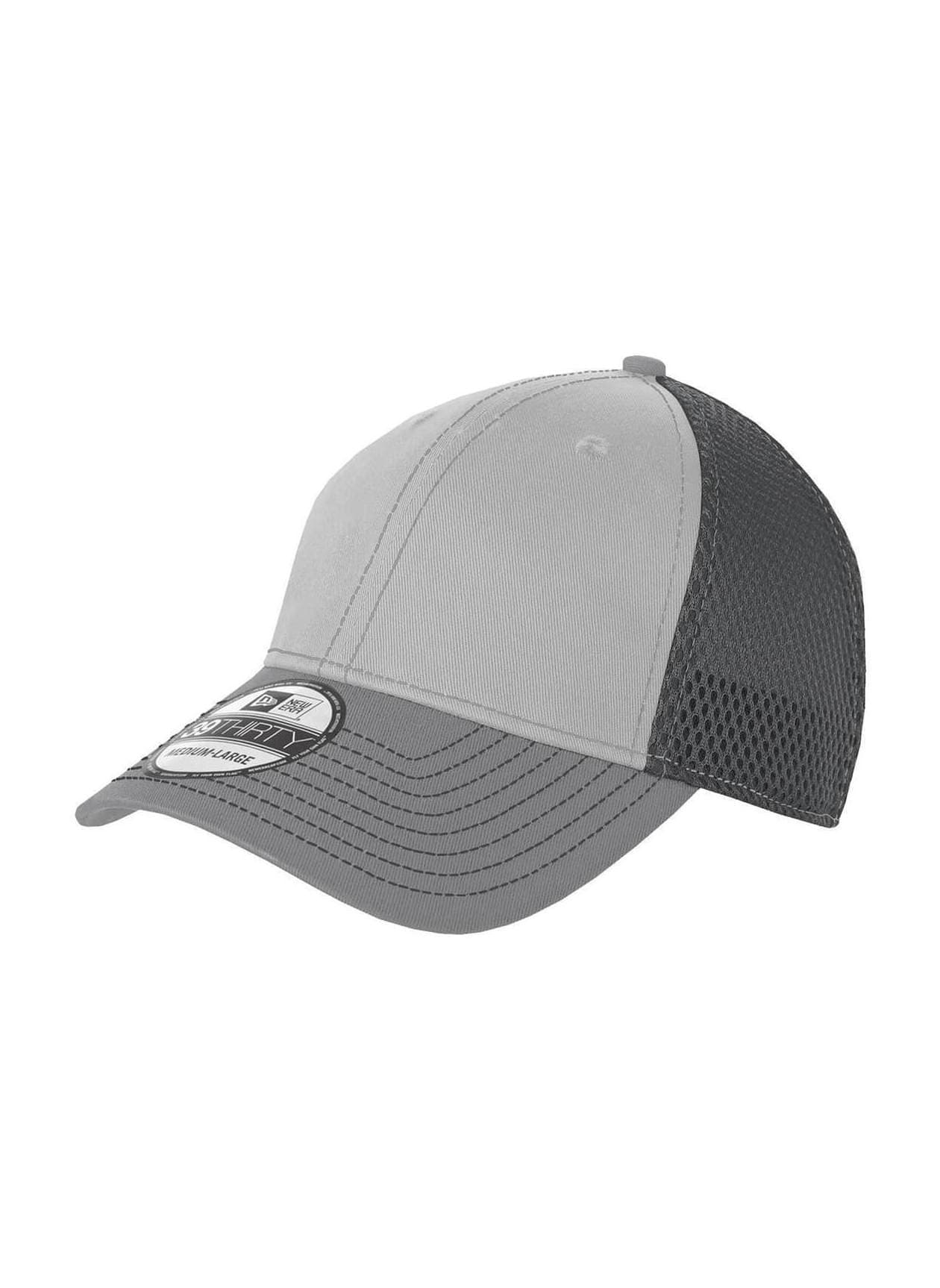 New Era Stretch Mesh Contrast Stitch Hat - Light Grey LG/XL