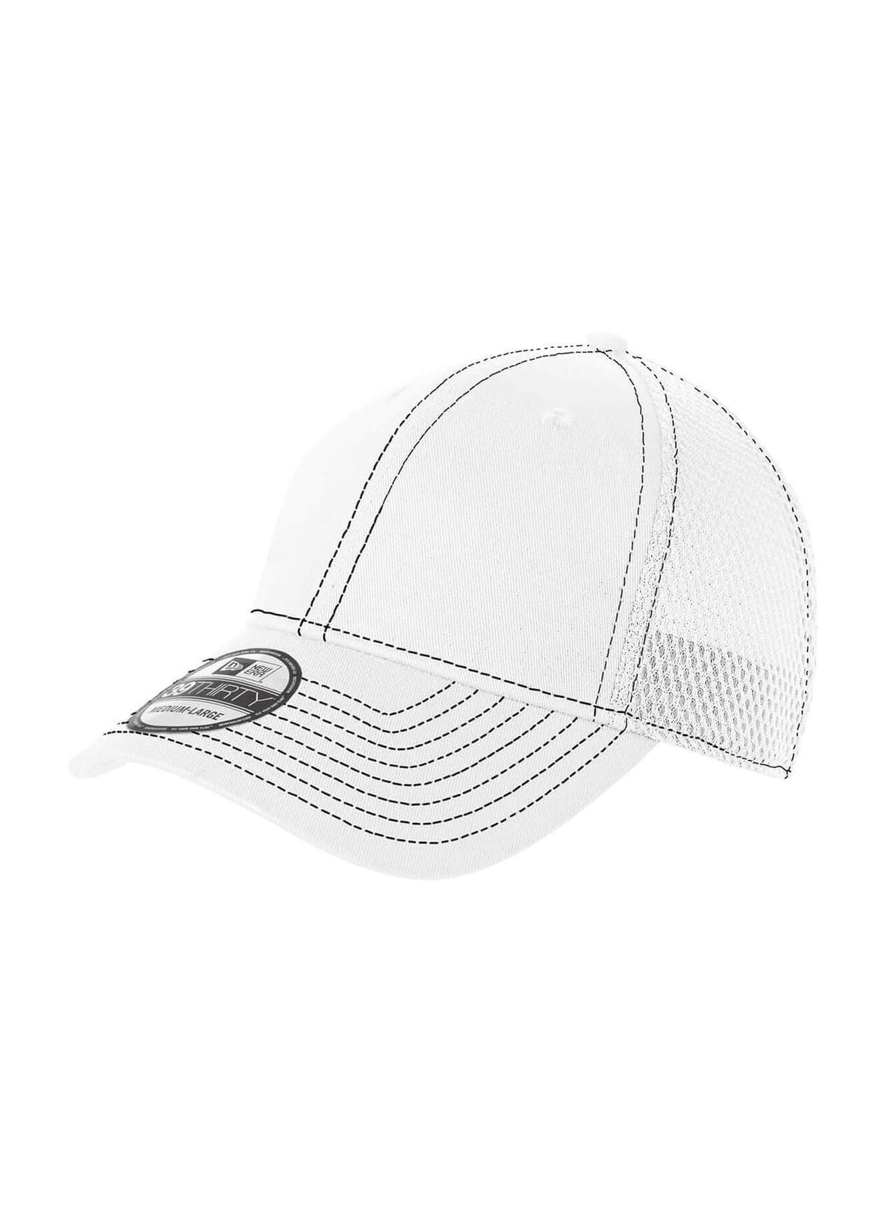 New Era Stretch Mesh Contrast Stitch Hat - White LG/XL
