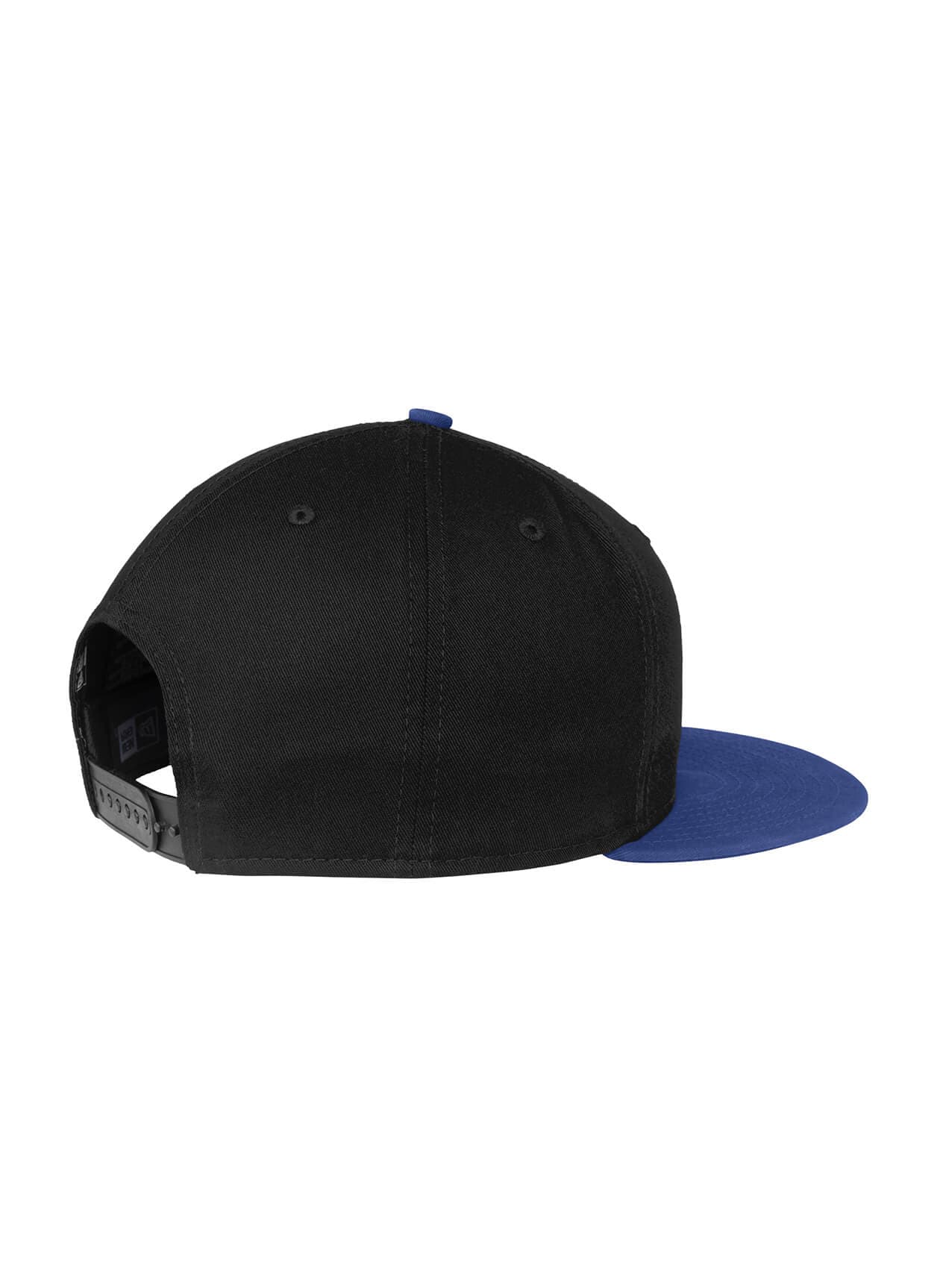 New Era Flat Bill Snapback Hat - Black / Royal (BKRY) MISC