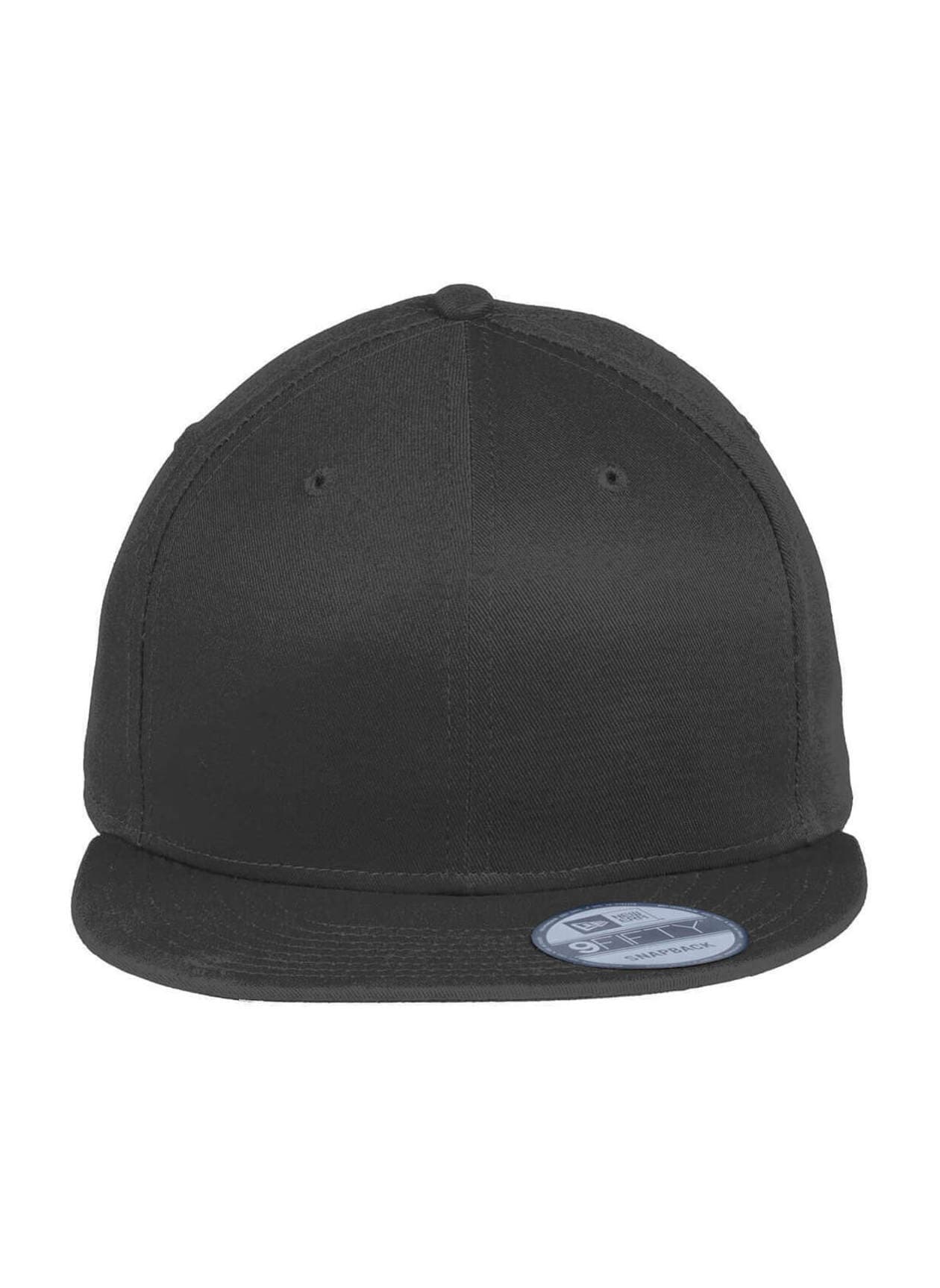 New Era Flat Bill Snapback Hat - Black (BLK) MISC
